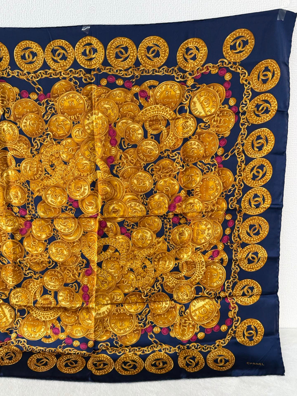 CHANEL Cocomark Silk Scarf