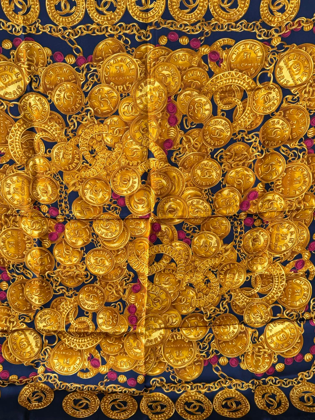 CHANEL Cocomark Silk Scarf
