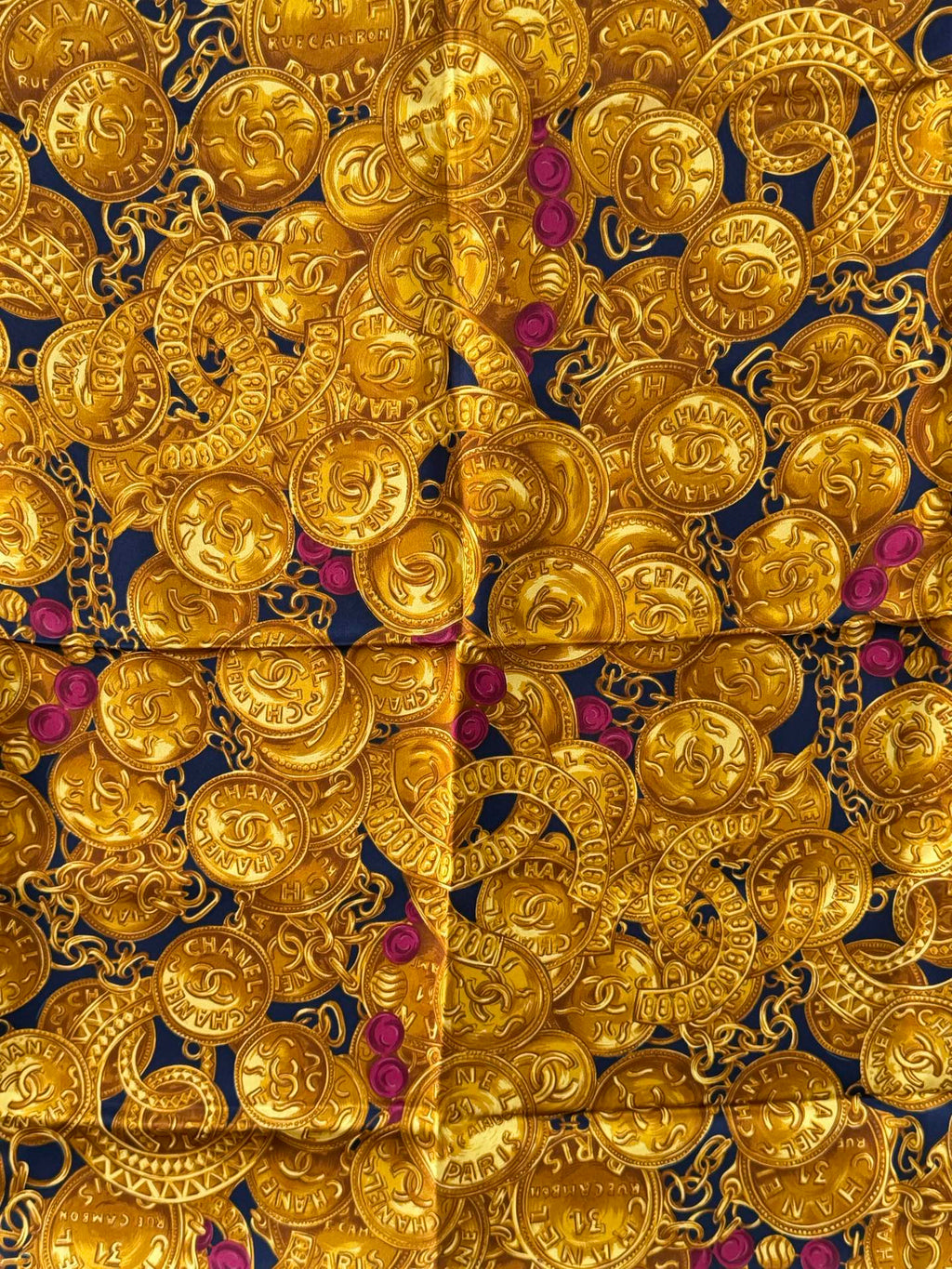 CHANEL Cocomark Silk Scarf