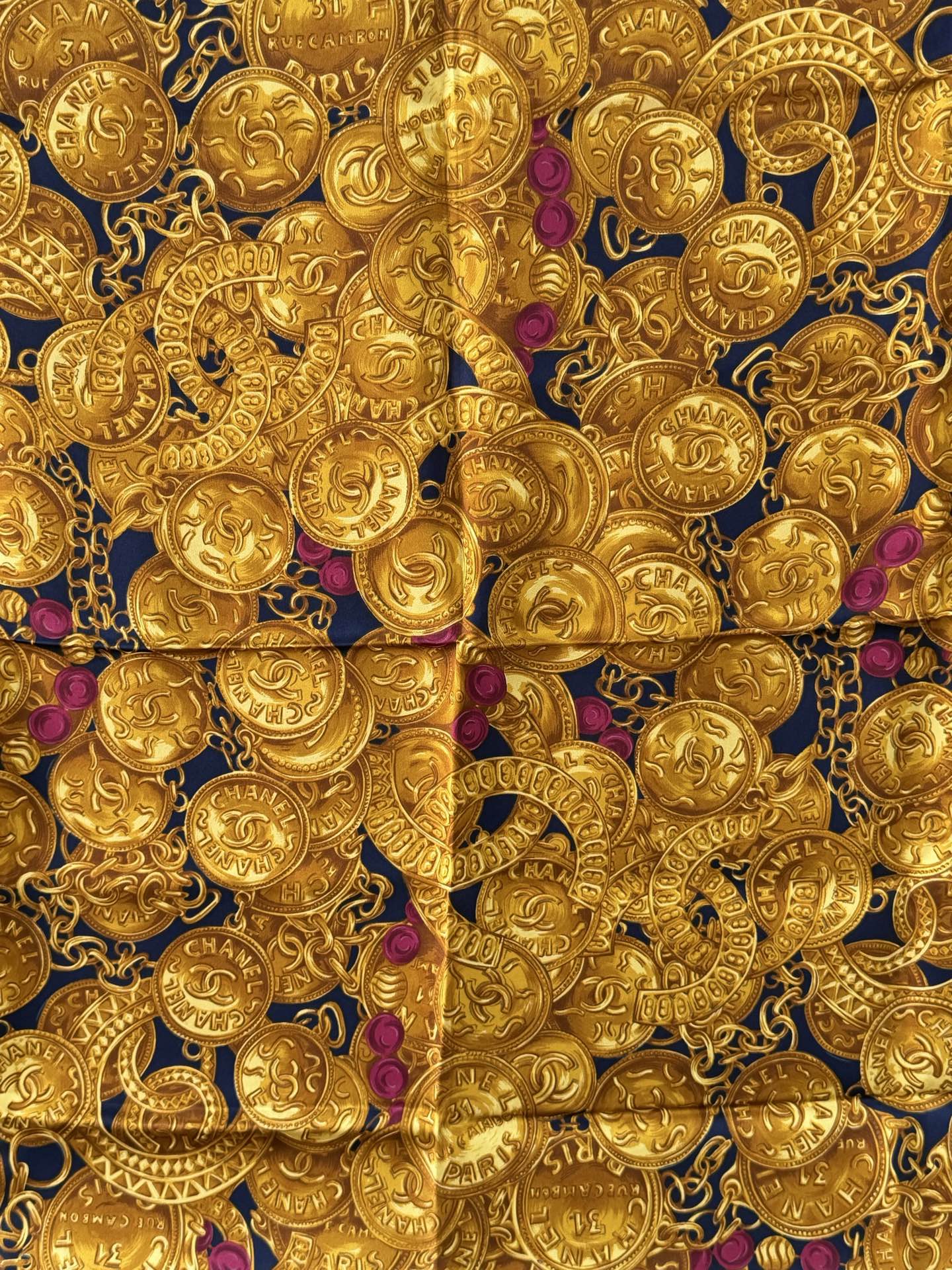 CHANEL Cocomark Silk Scarf