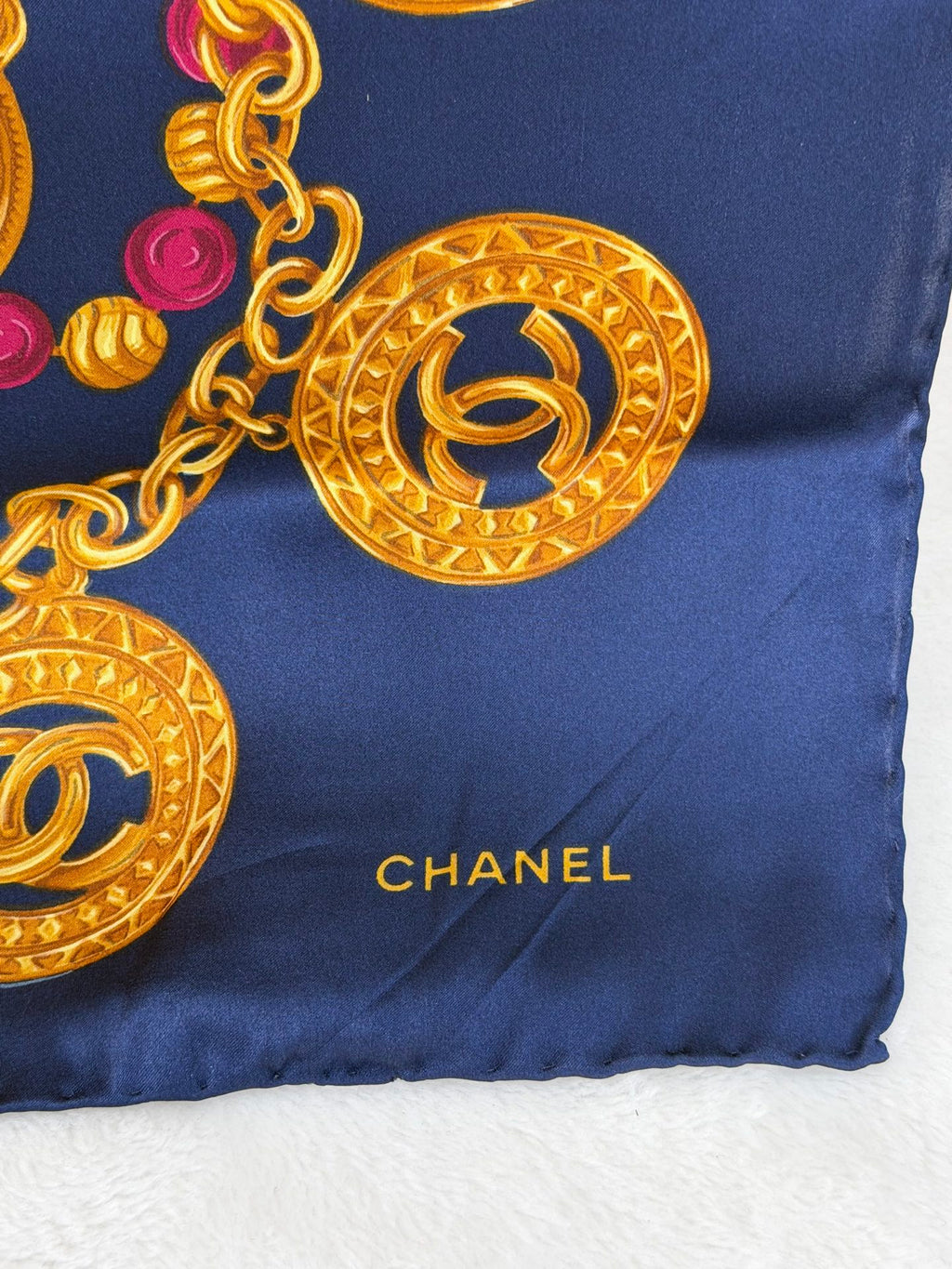 CHANEL Cocomark Silk Scarf