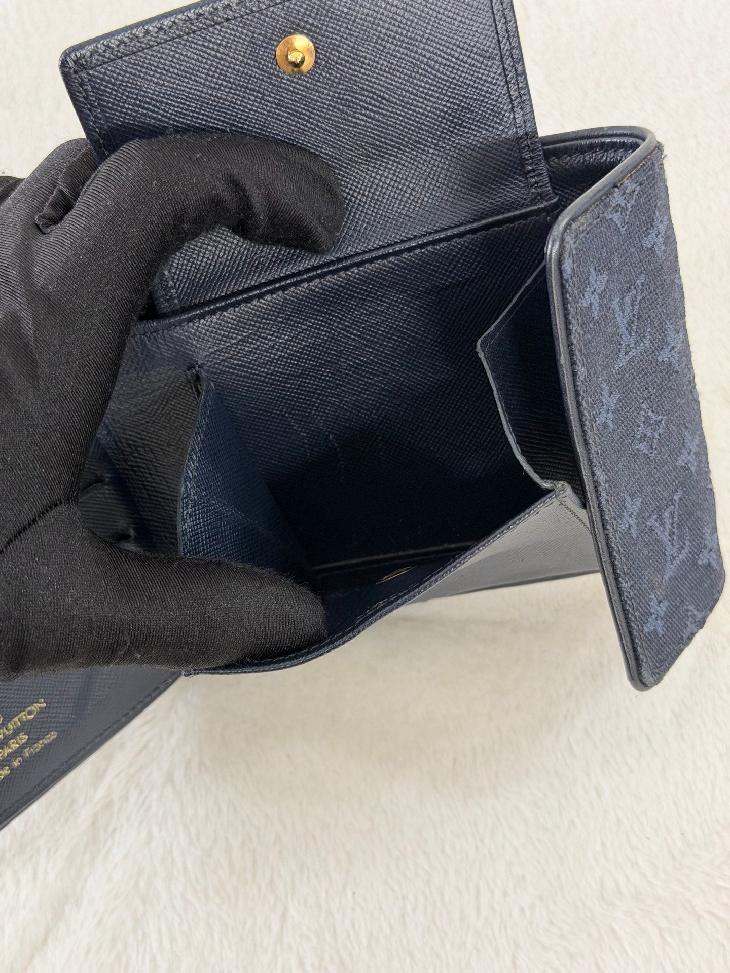 LOUIS VUITTON Monogram Denim Trifold Wallet