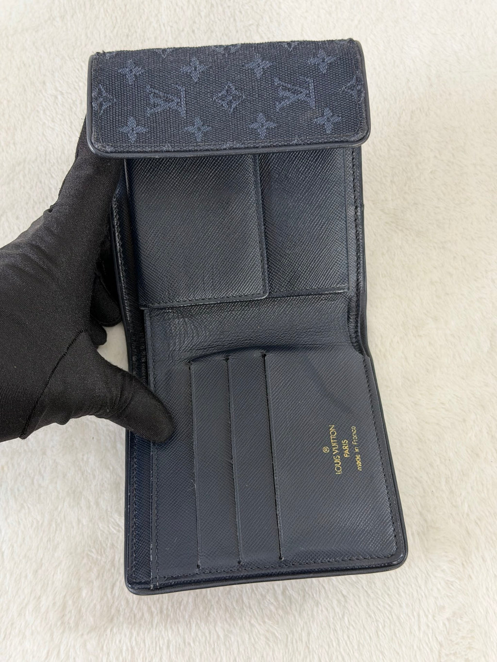LOUIS VUITTON Monogram Denim Trifold Wallet