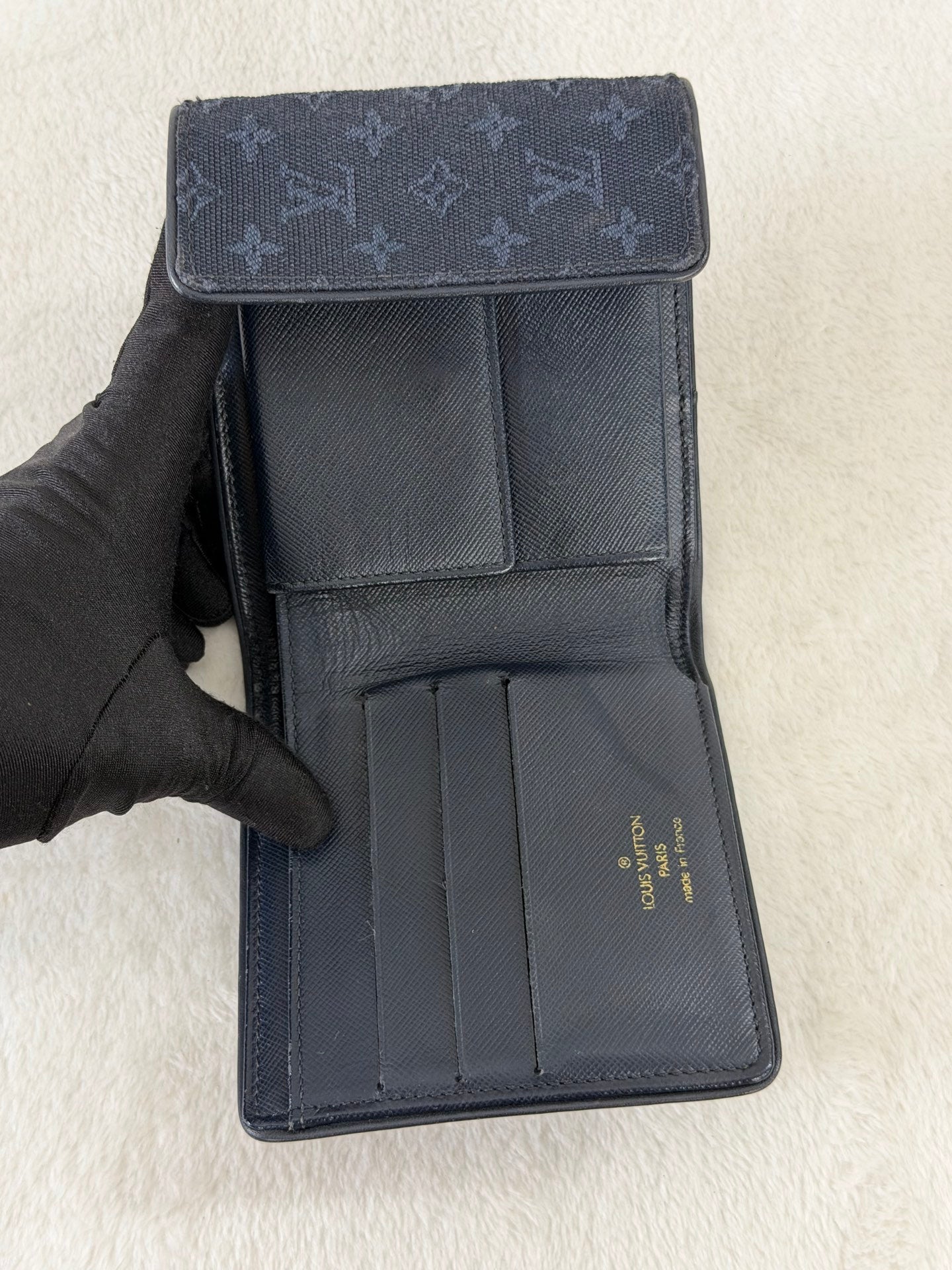 LOUIS VUITTON Monogram Denim Trifold Wallet