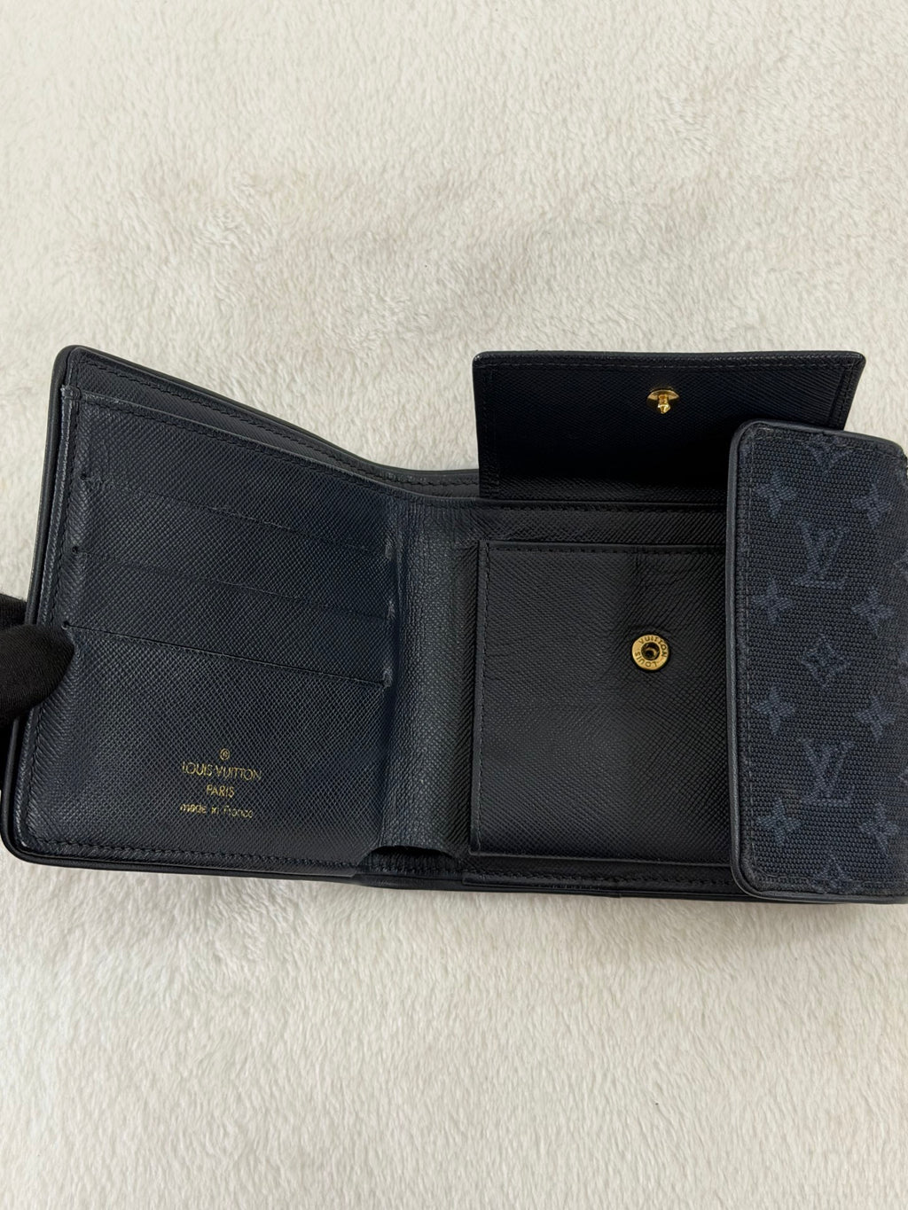 LOUIS VUITTON Monogram Denim Trifold Wallet