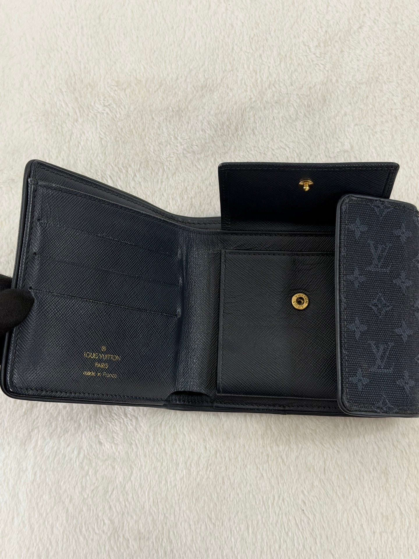 LOUIS VUITTON Monogram Denim Trifold Wallet