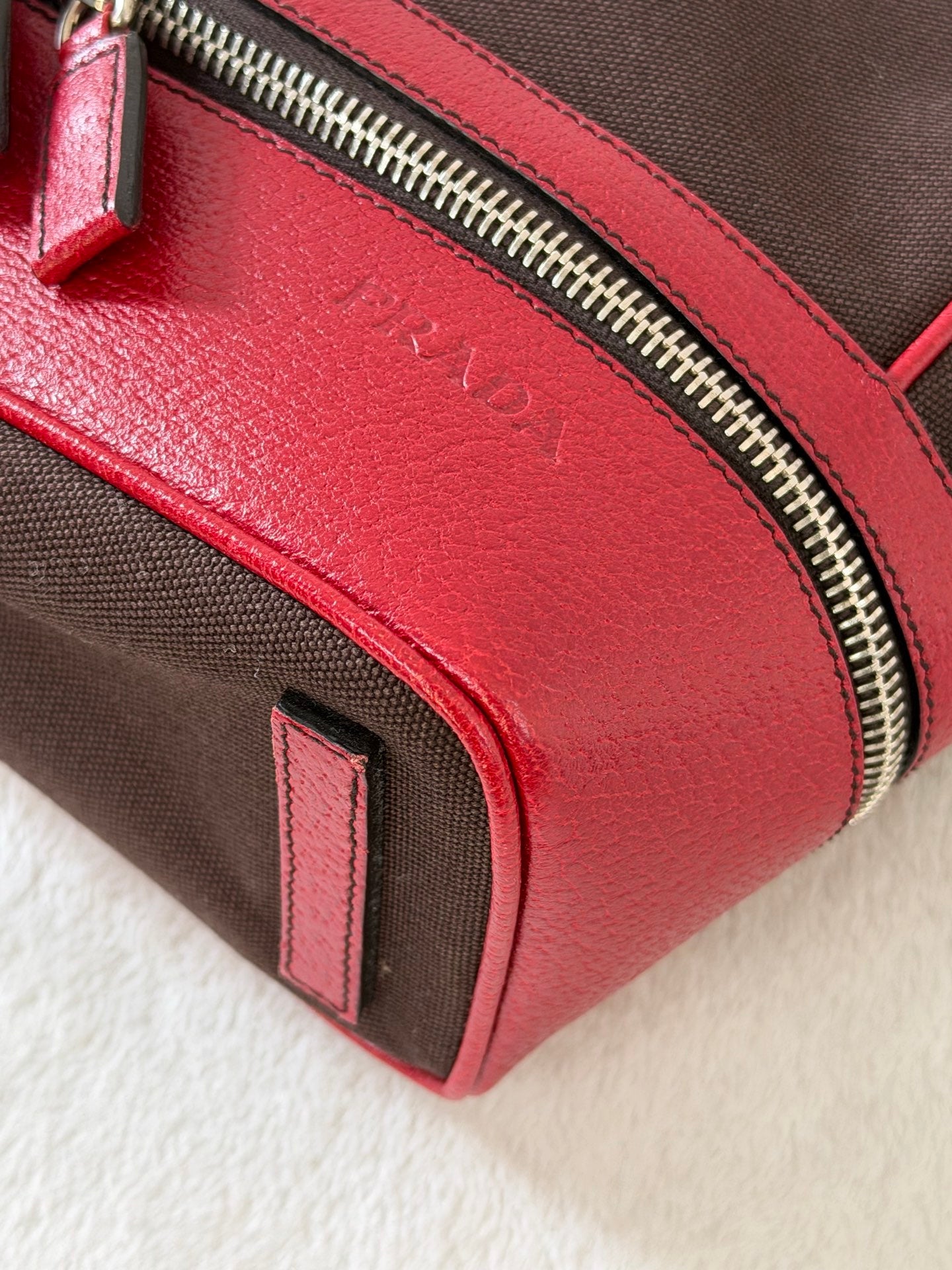 PRADA Leather Kiss-lock Handbag