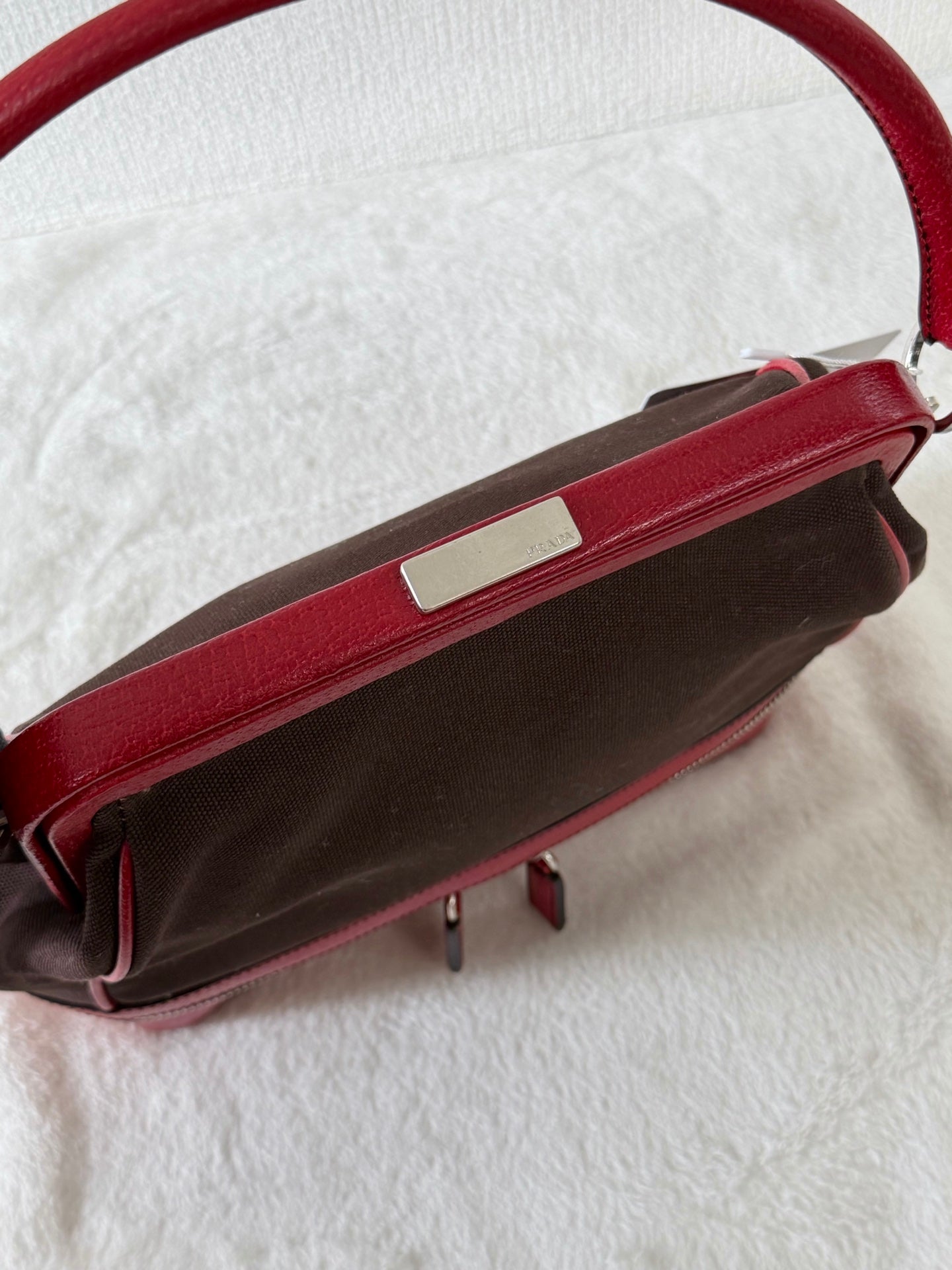 PRADA Leather Kiss-lock Handbag