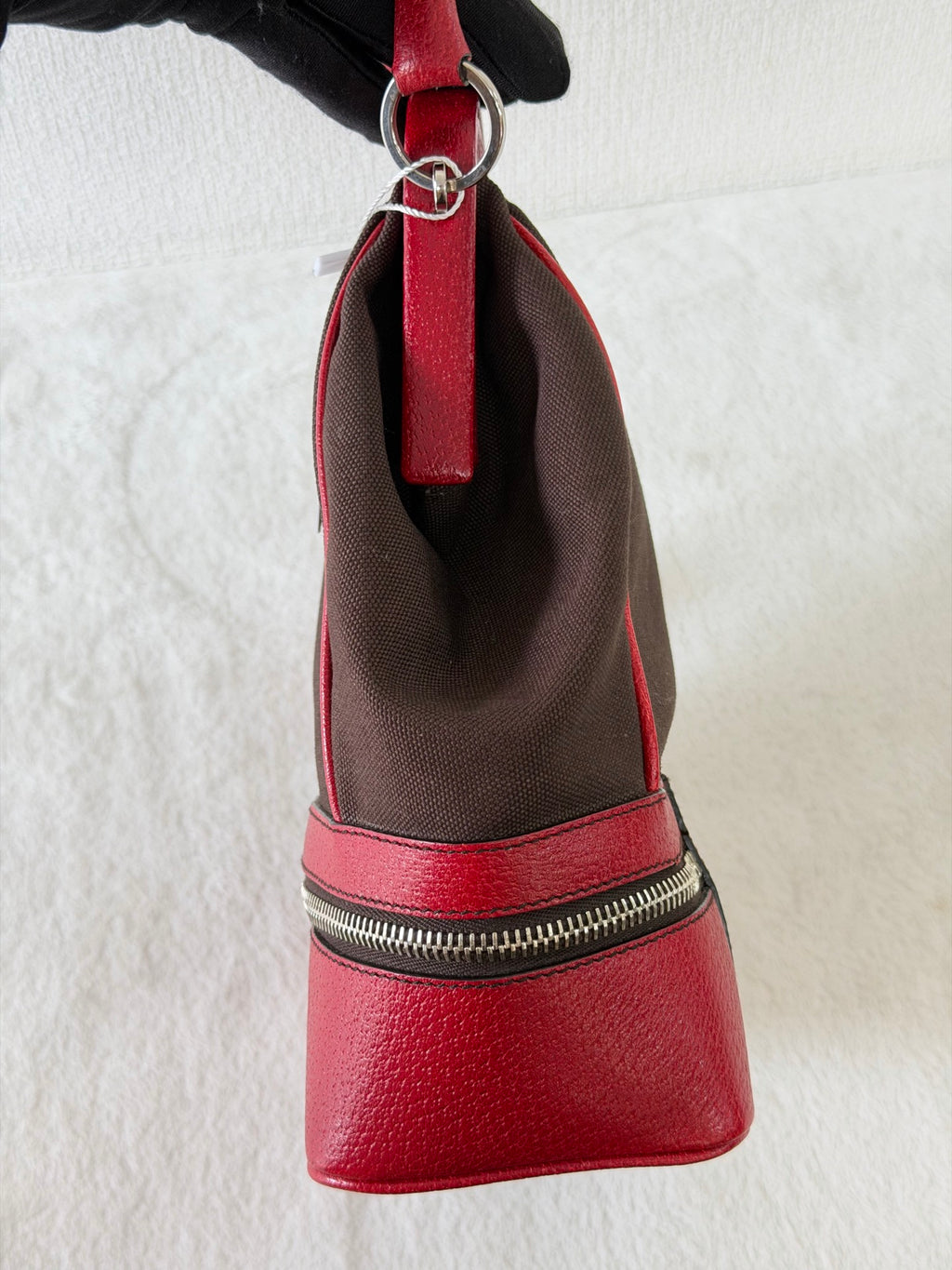PRADA Leather Kiss-lock Handbag