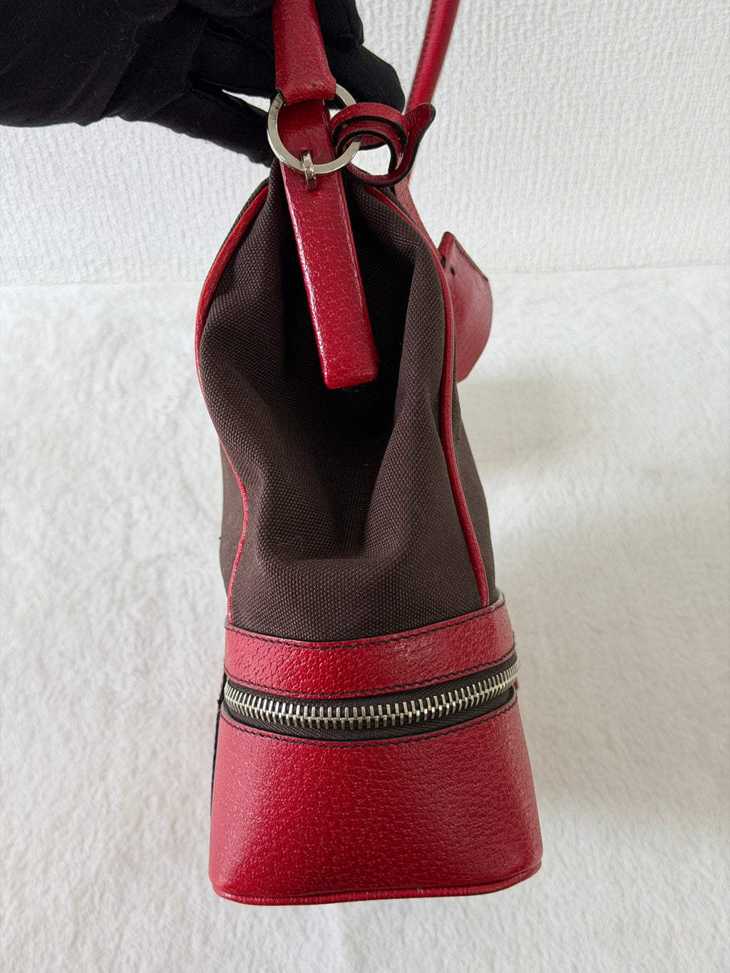 PRADA Leather Kiss-lock Handbag