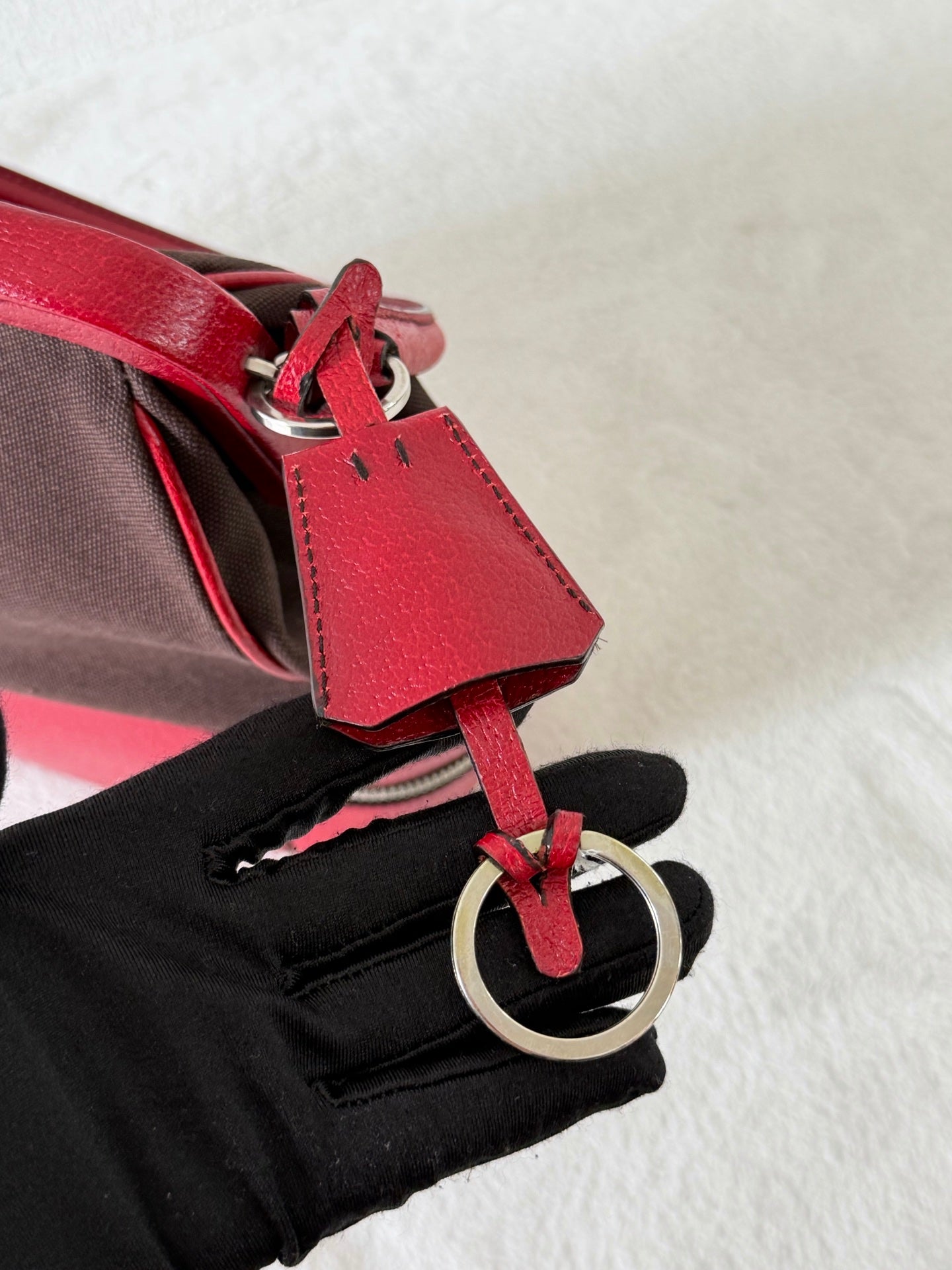 PRADA Leather Kiss-lock Handbag