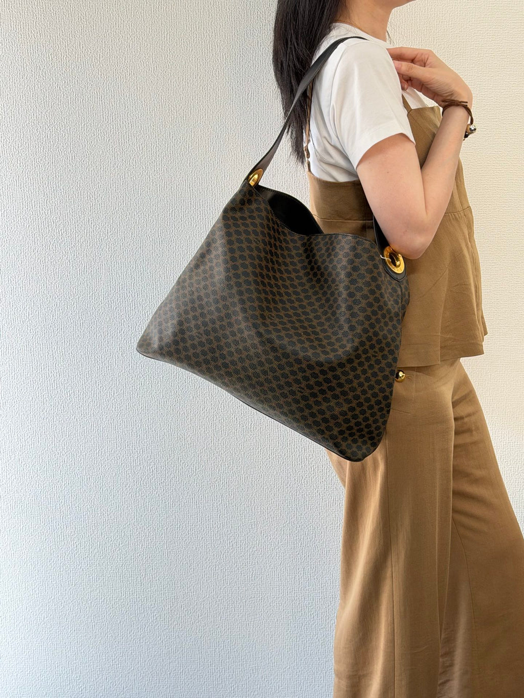 CELINE Black Macadam Totebag