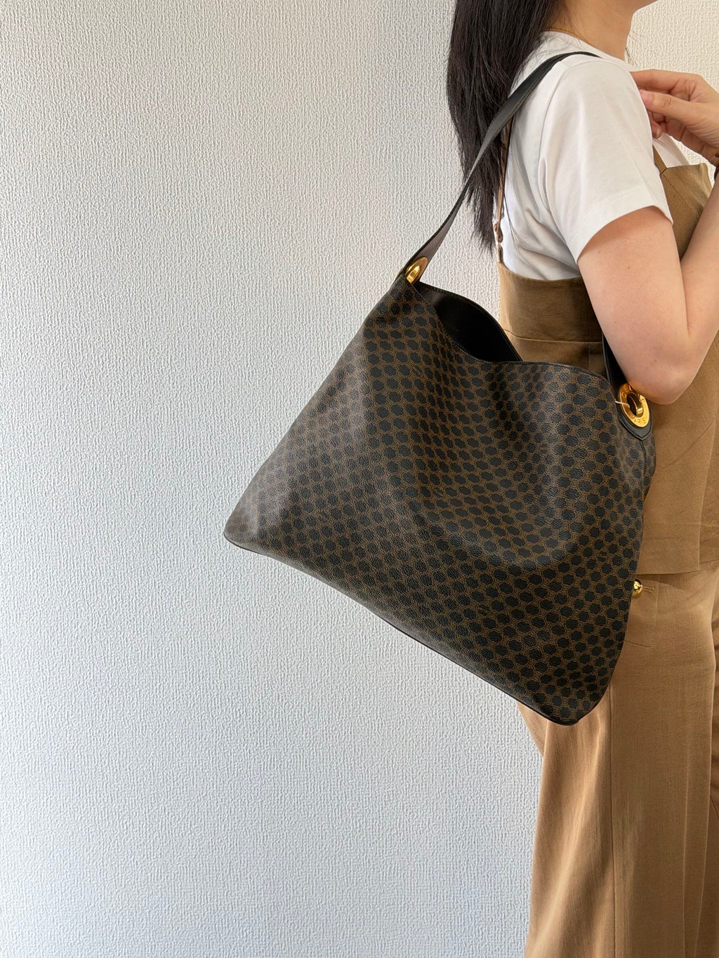 CELINE Black Macadam Totebag
