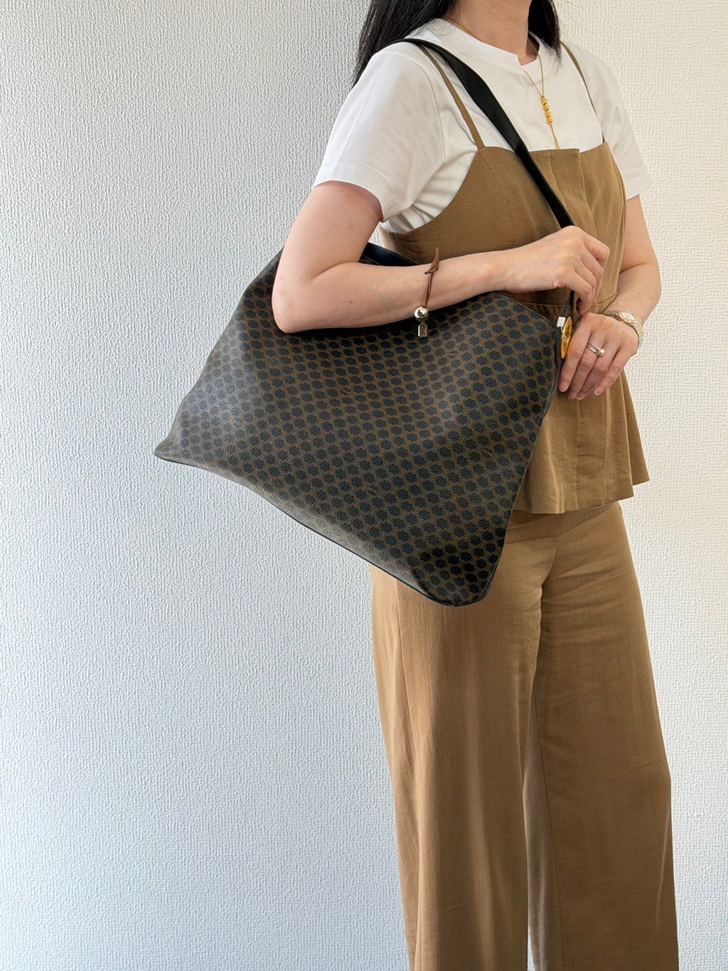 CELINE Black Macadam Totebag