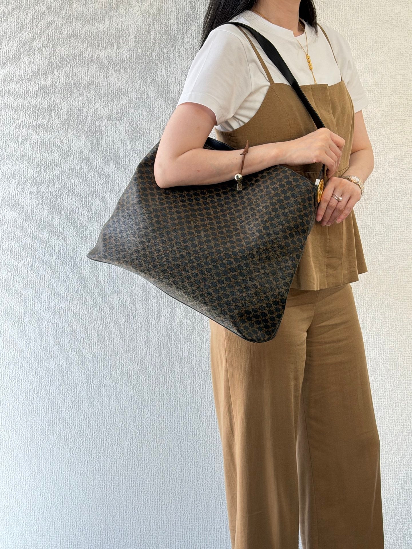 CELINE Black Macadam Totebag