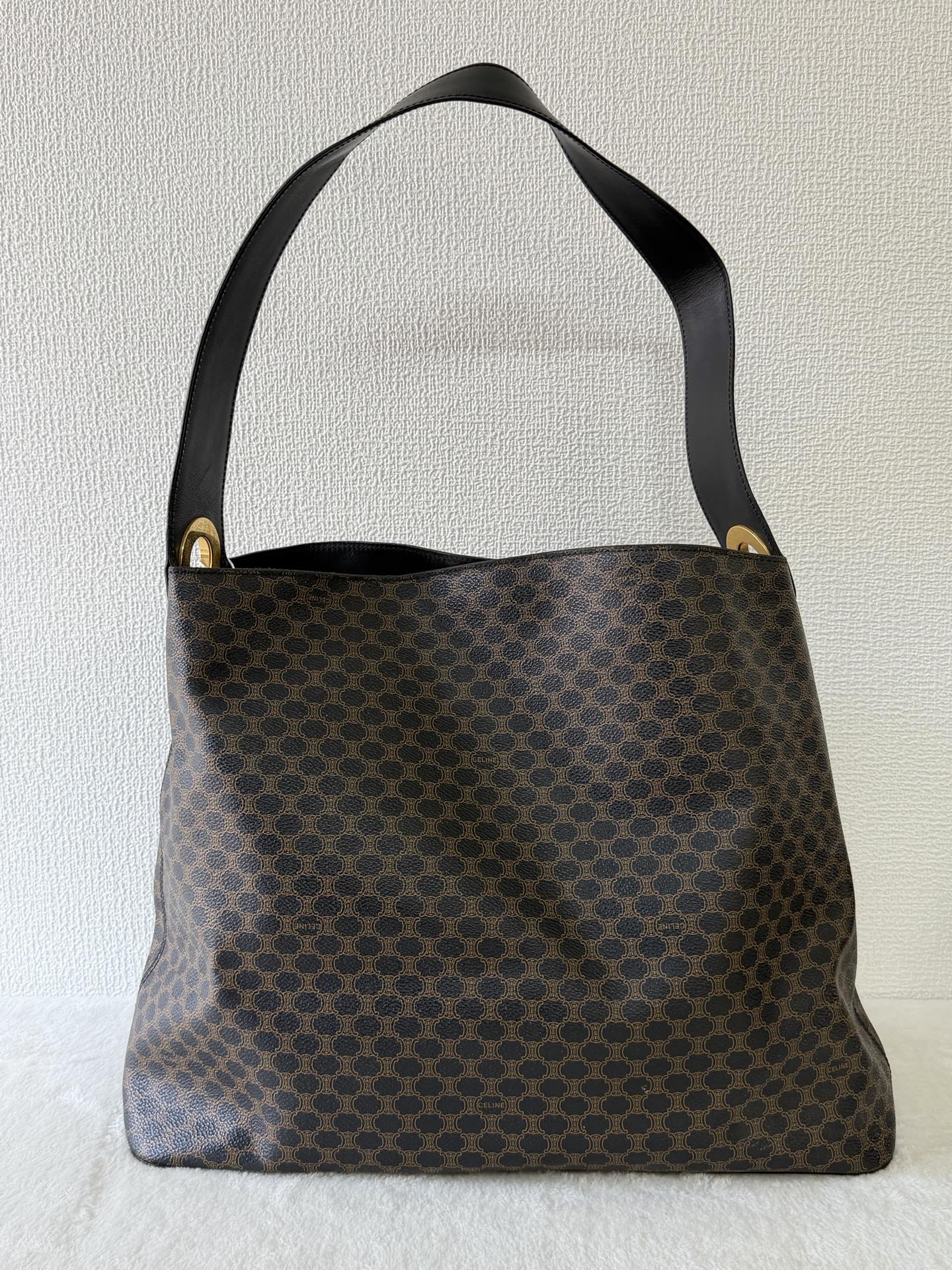 CELINE Black Macadam Totebag