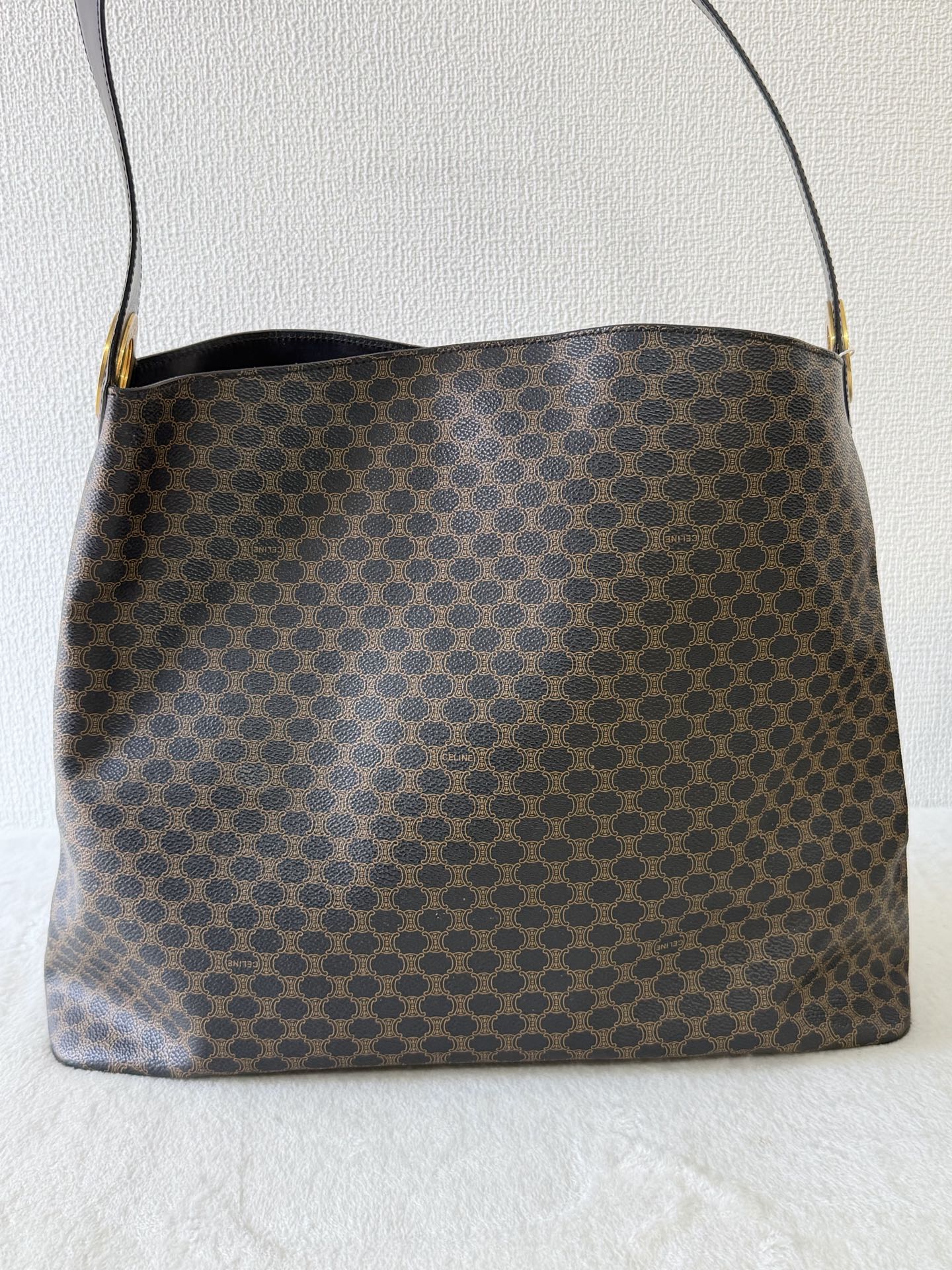 CELINE Black Macadam Totebag