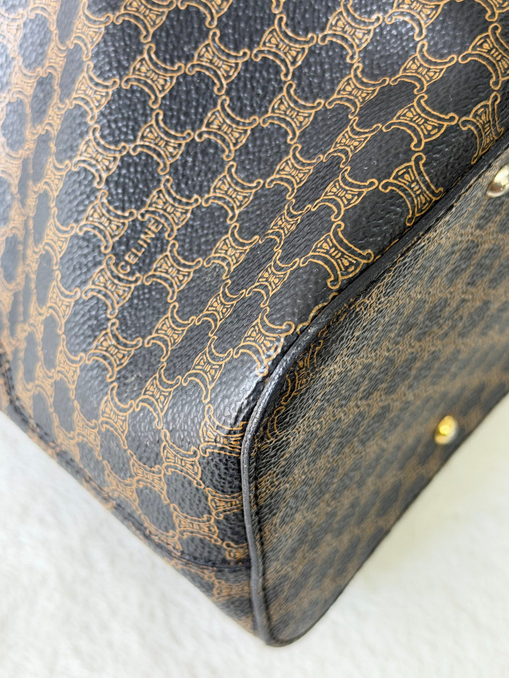 CELINE Black Macadam Totebag