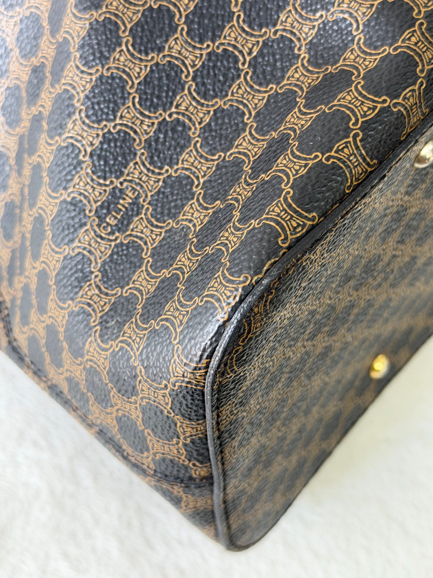 CELINE Black Macadam Totebag