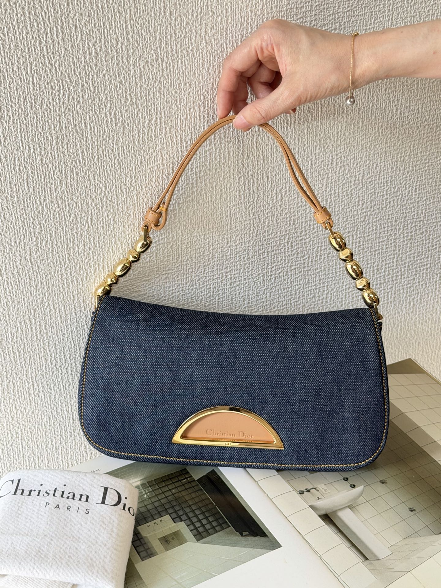 CHRISTIAN DIOR Denim Handbag