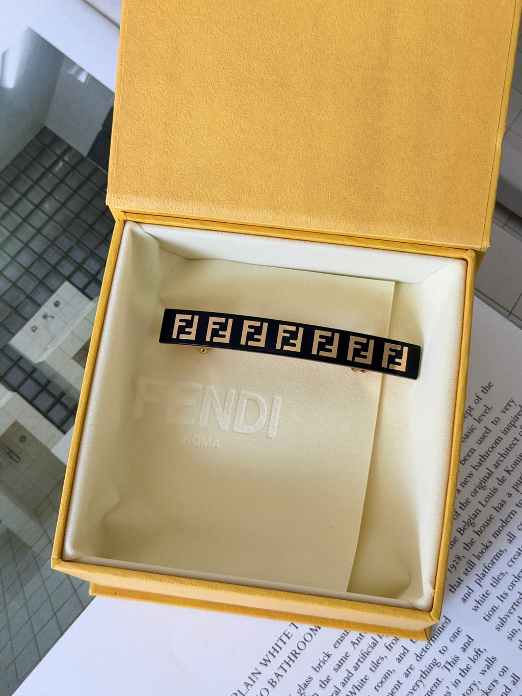 FENDI Zucca Hair Clip