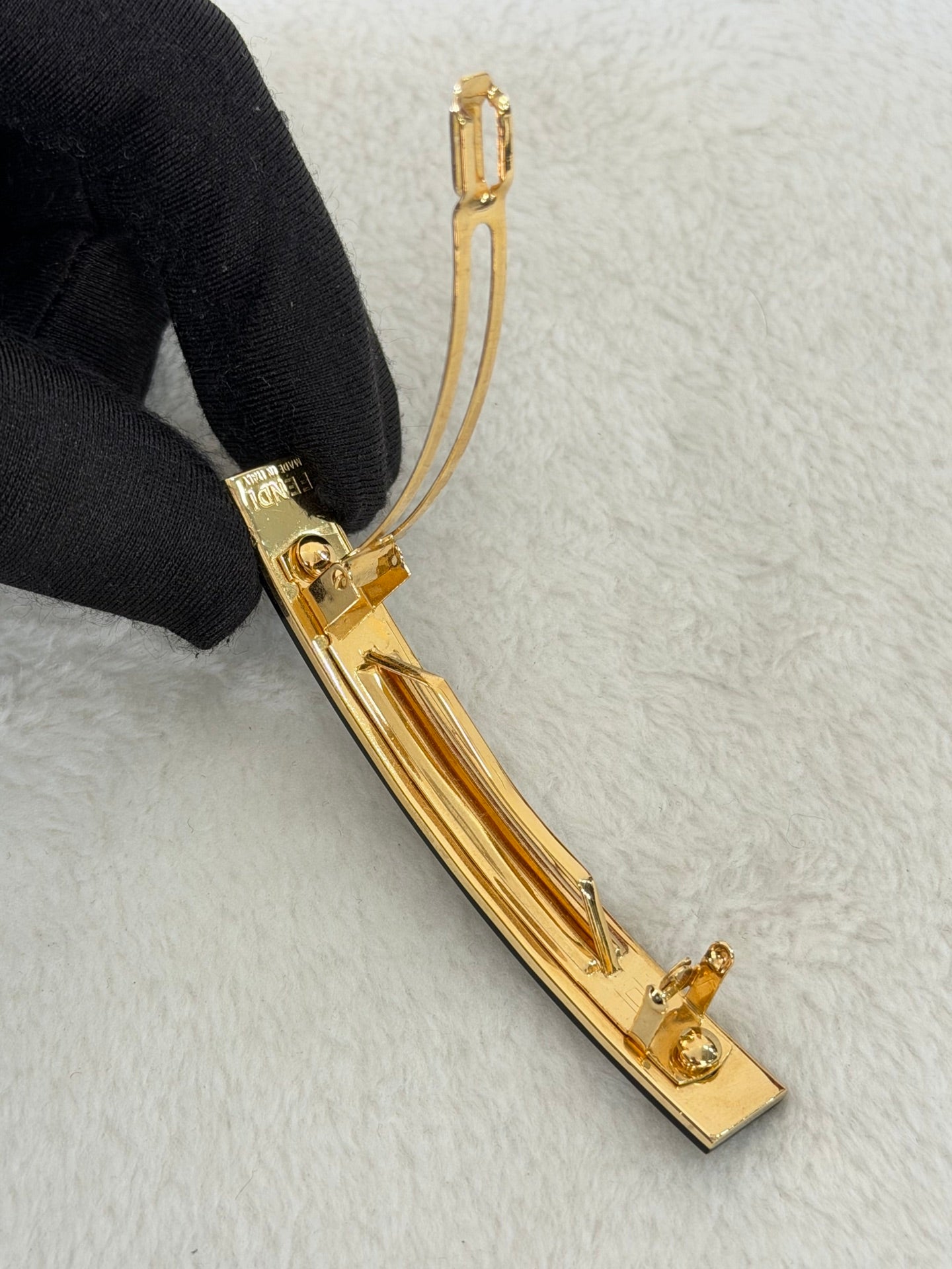 FENDI Zucca Hair Clip