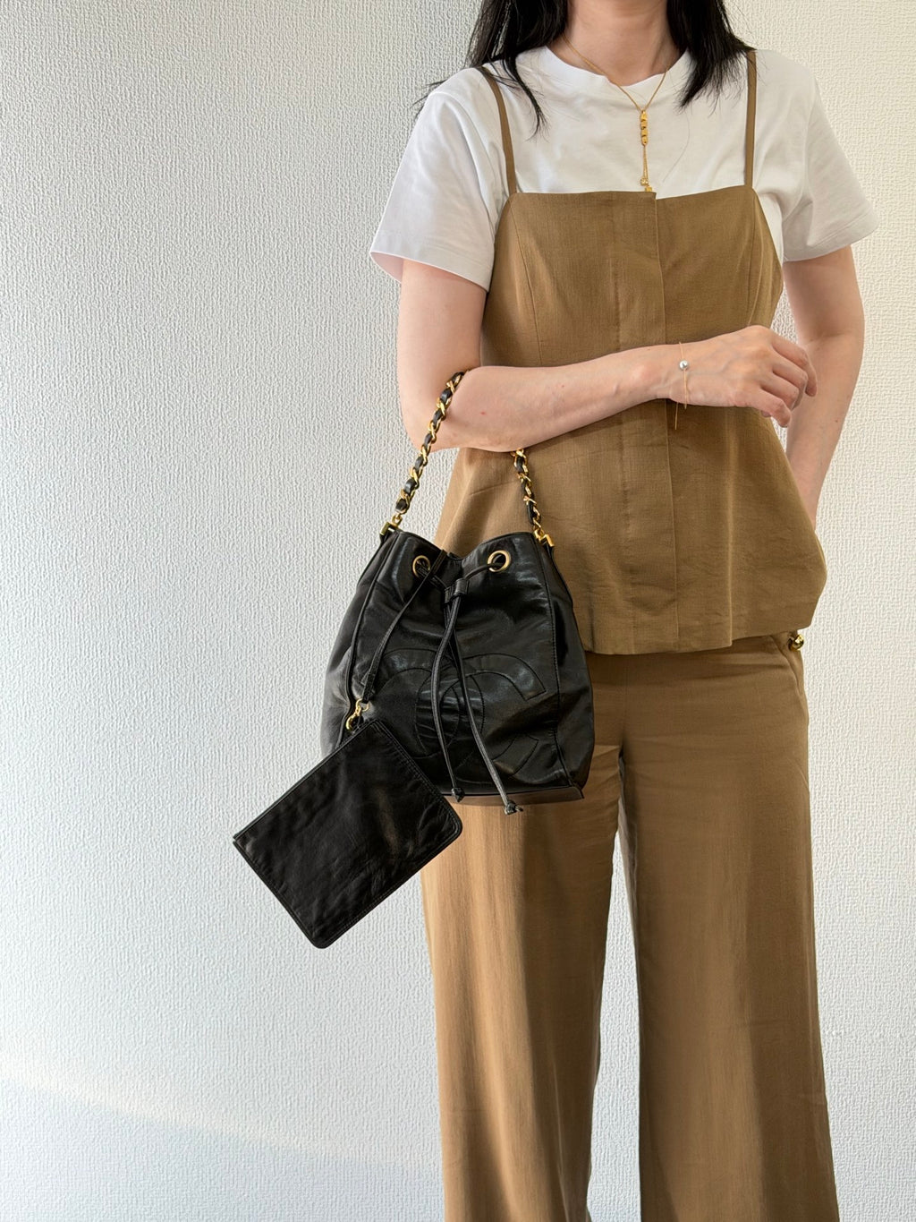 CHANEL Genuine Bucket Shoulderbag