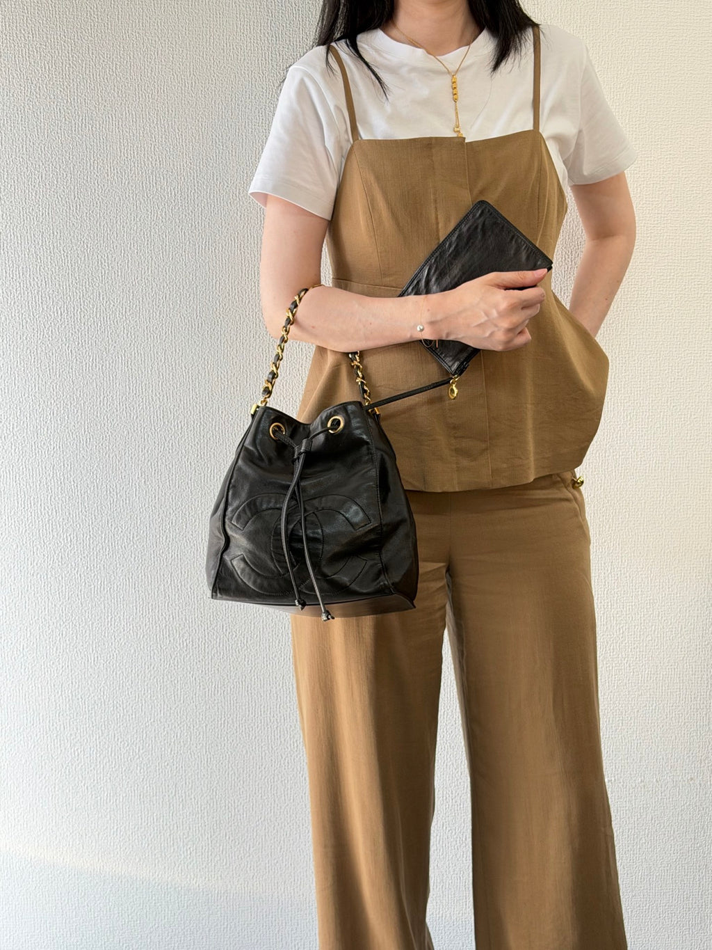 CHANEL Genuine Bucket Shoulderbag