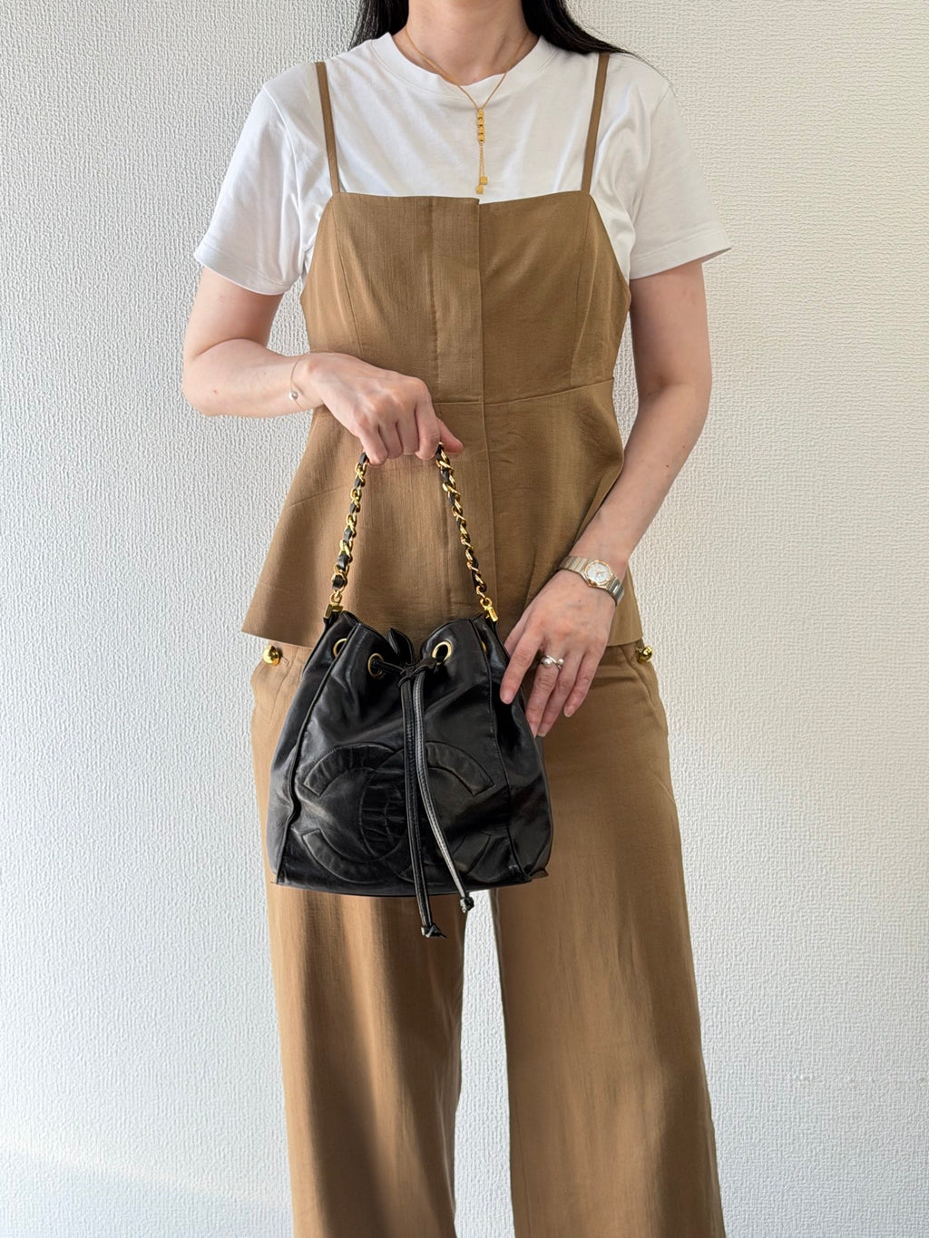 CHANEL Genuine Bucket Shoulderbag