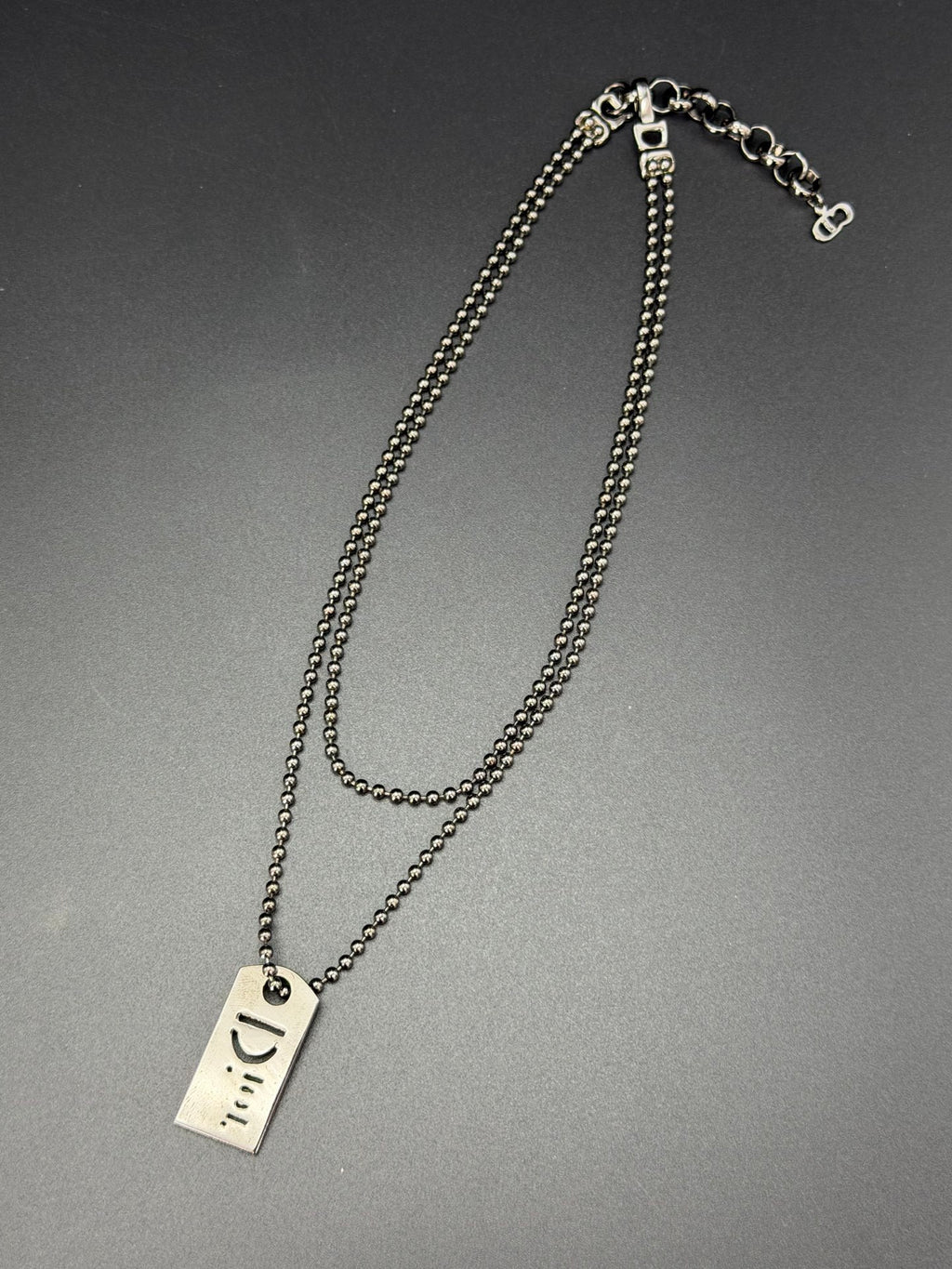 CHRISTIAN DIOR Label Necklace