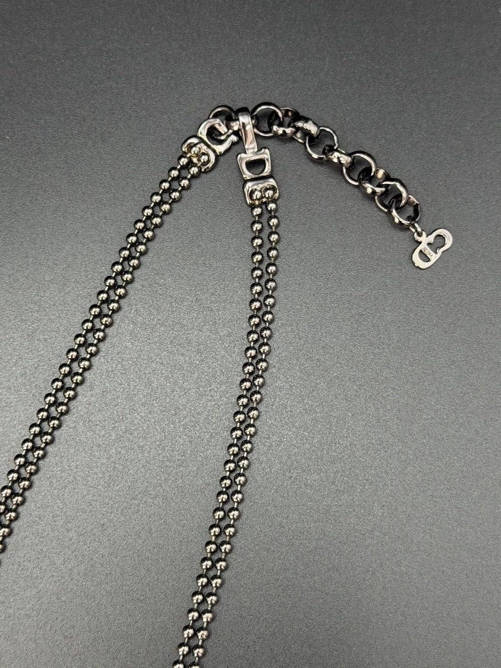 CHRISTIAN DIOR Label Necklace