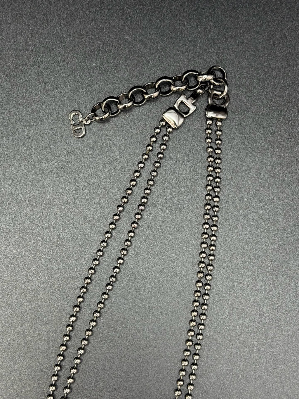 CHRISTIAN DIOR Label Necklace