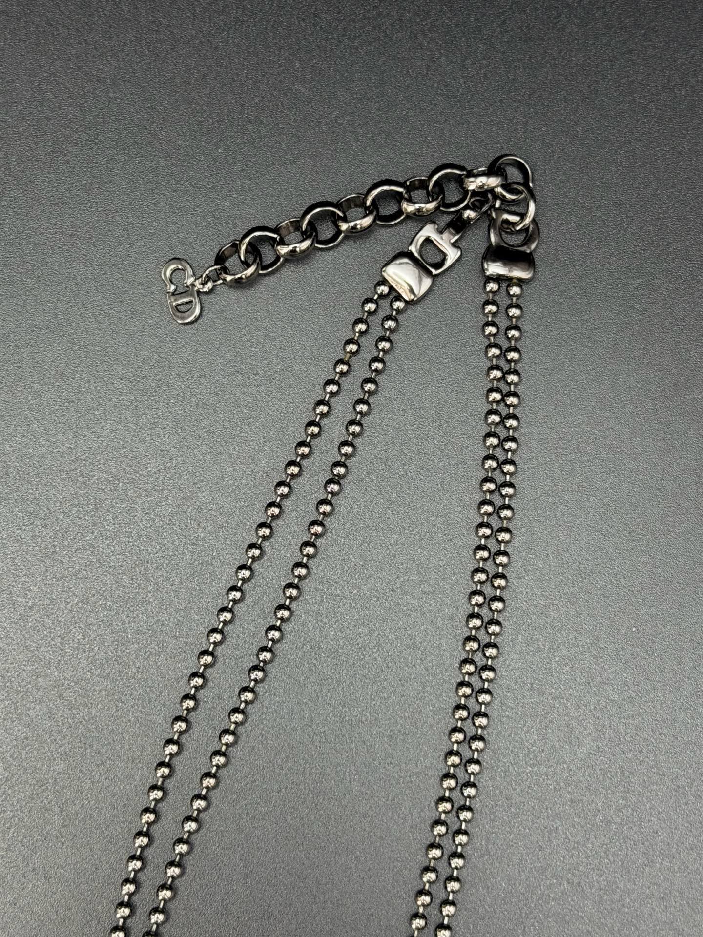 CHRISTIAN DIOR Label Necklace