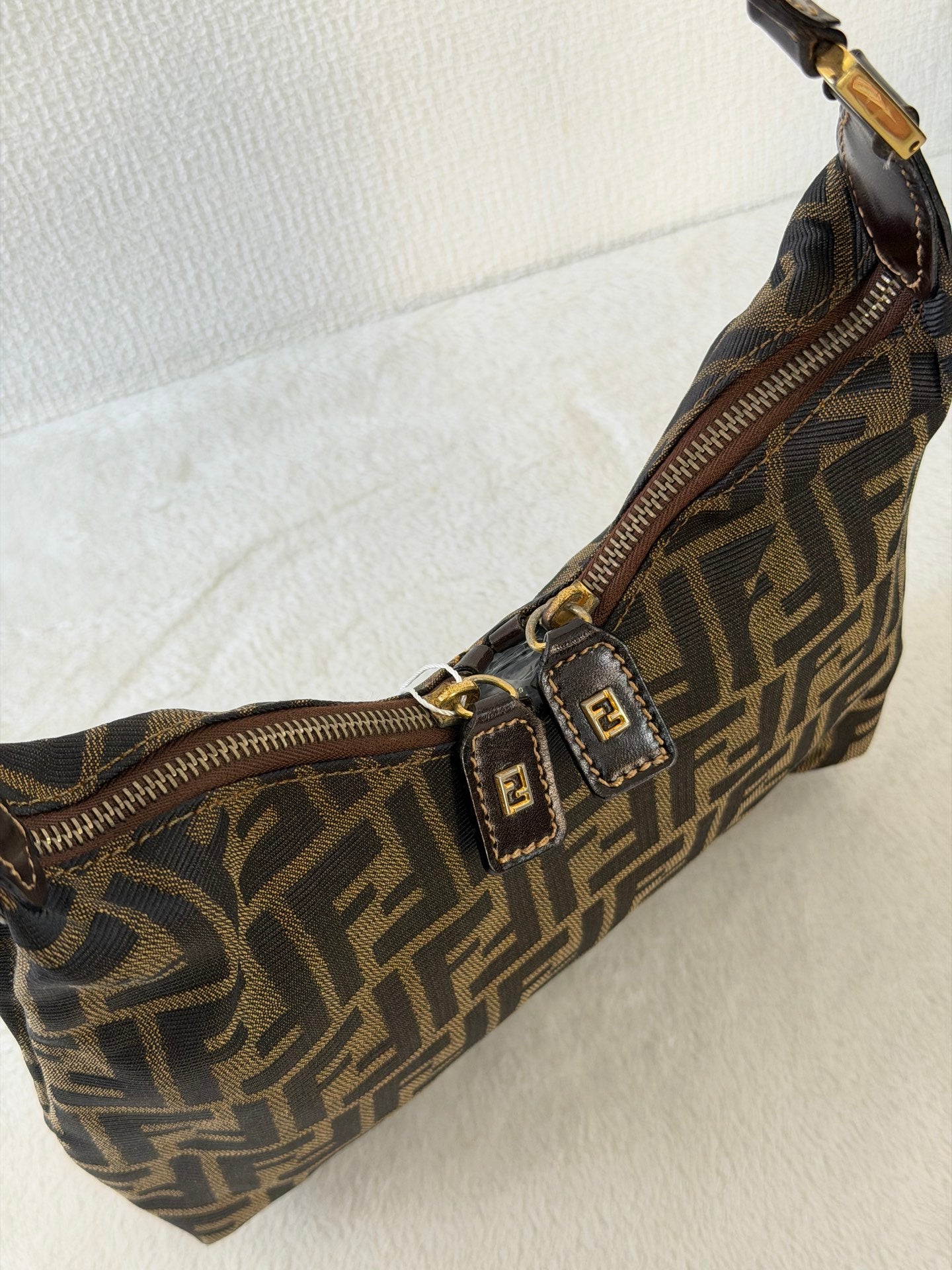 FENDI Zucca V-shape Handbag