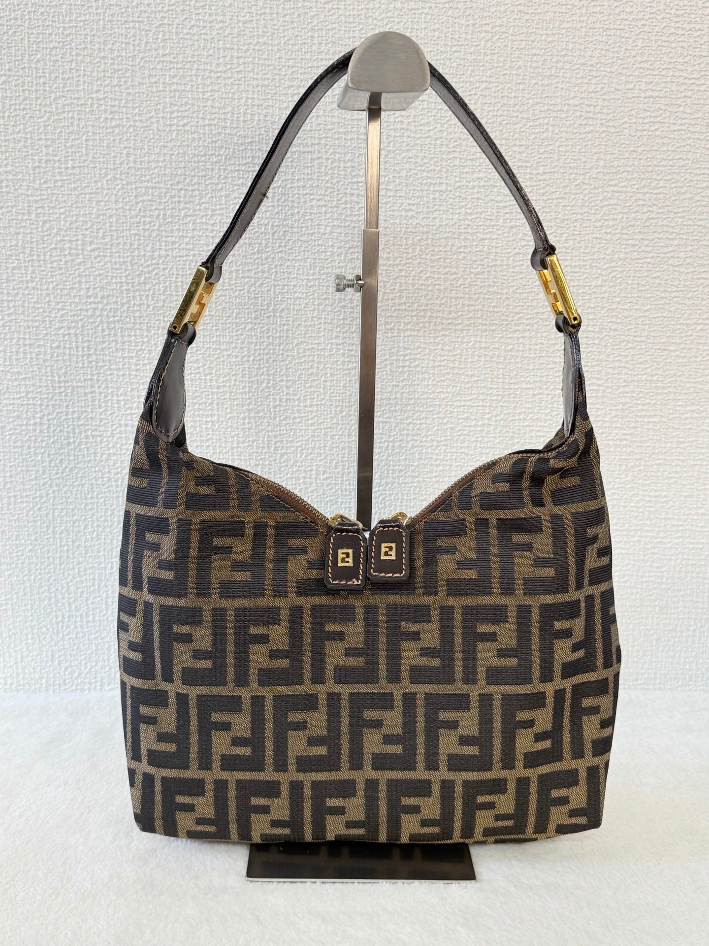FENDI Zucca V-shape Handbag