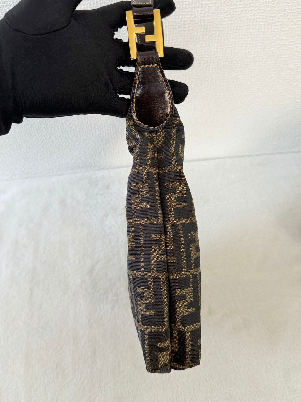 FENDI Zucca V-shape Handbag