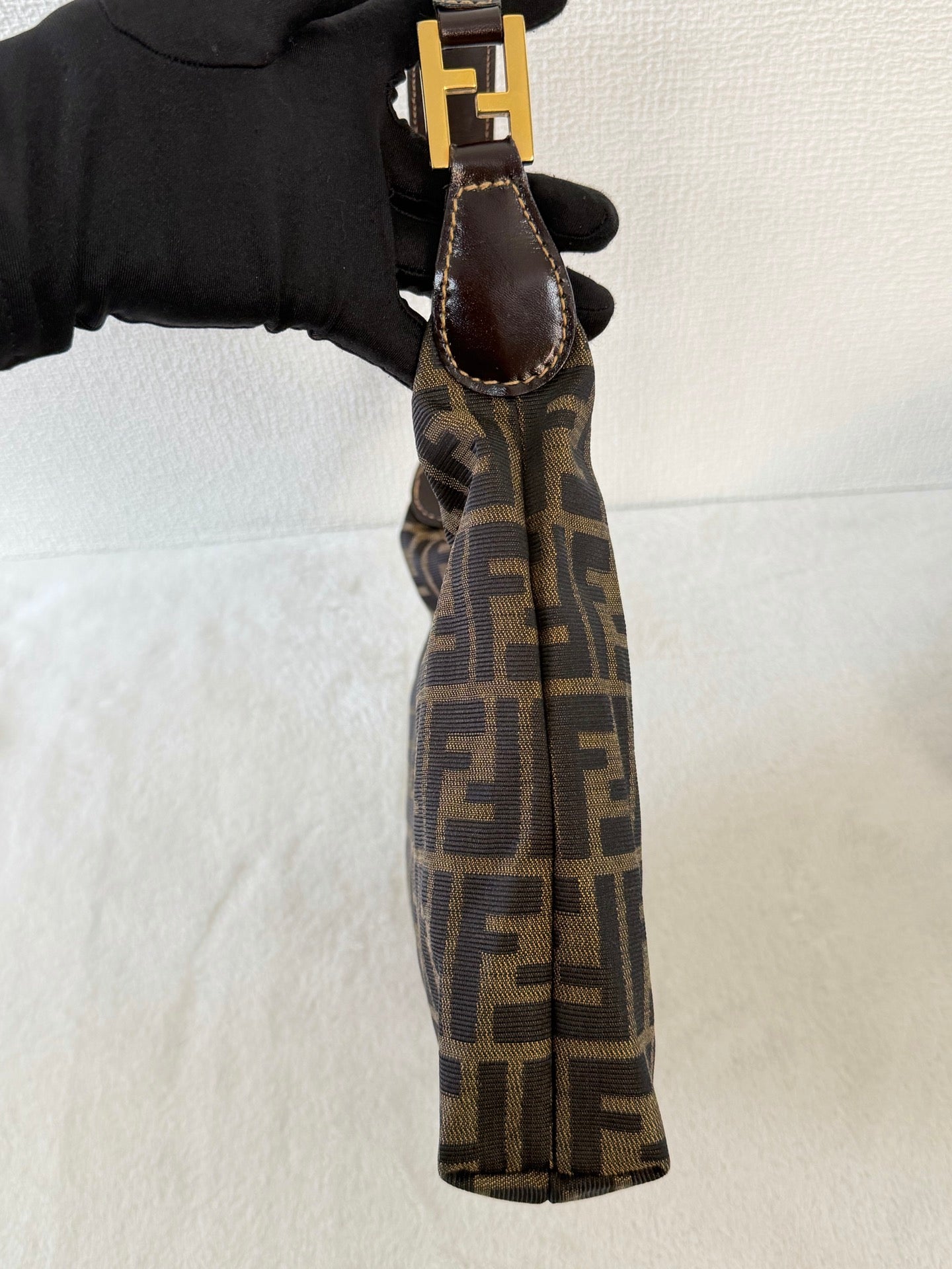 FENDI Zucca V-shape Handbag