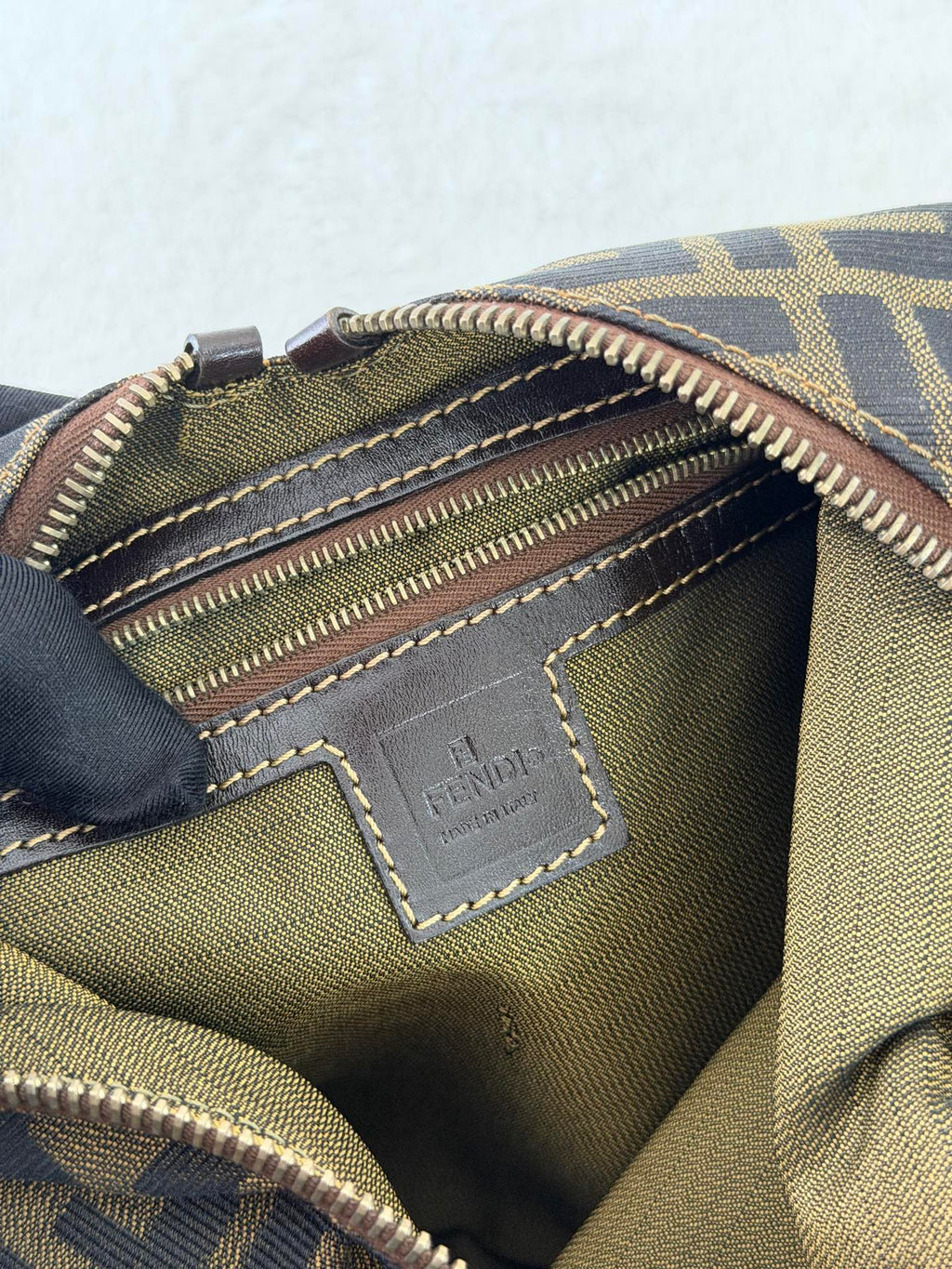 FENDI Zucca V-shape Handbag