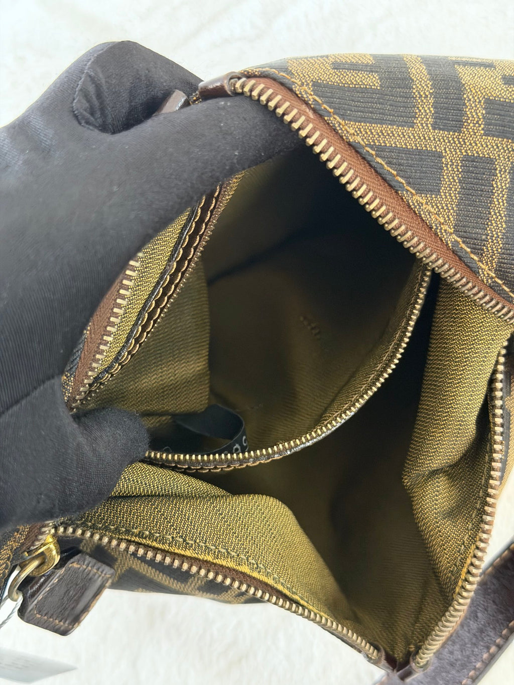 FENDI Zucca V-shape Handbag