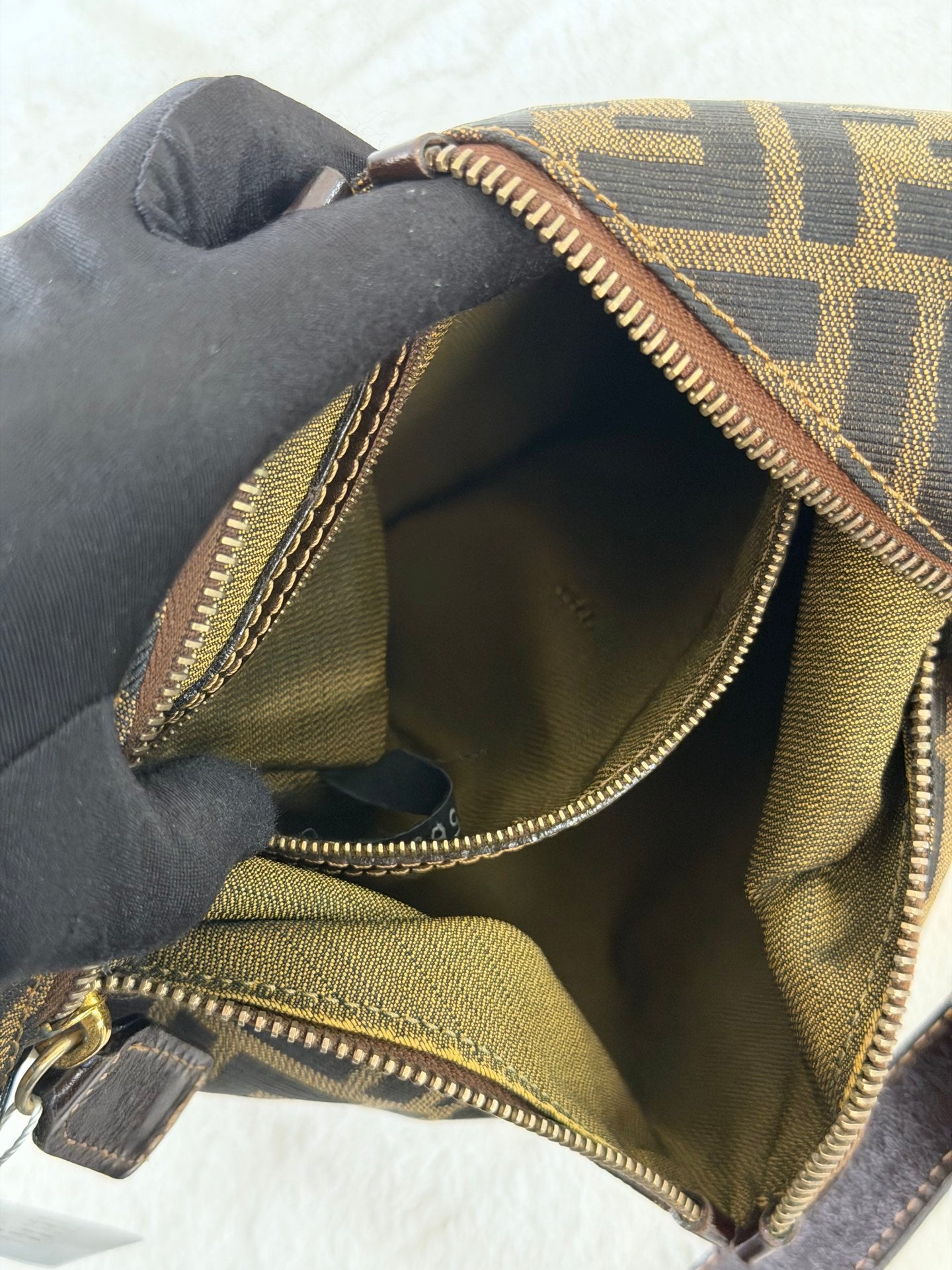 FENDI Zucca V-shape Handbag