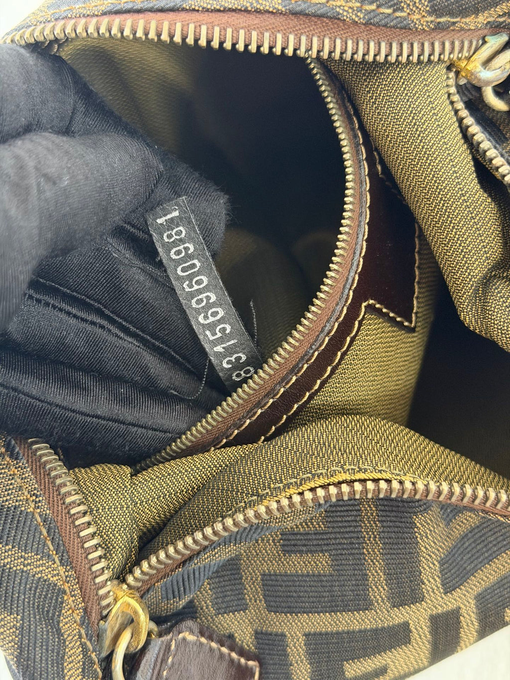 FENDI Zucca V-shape Handbag