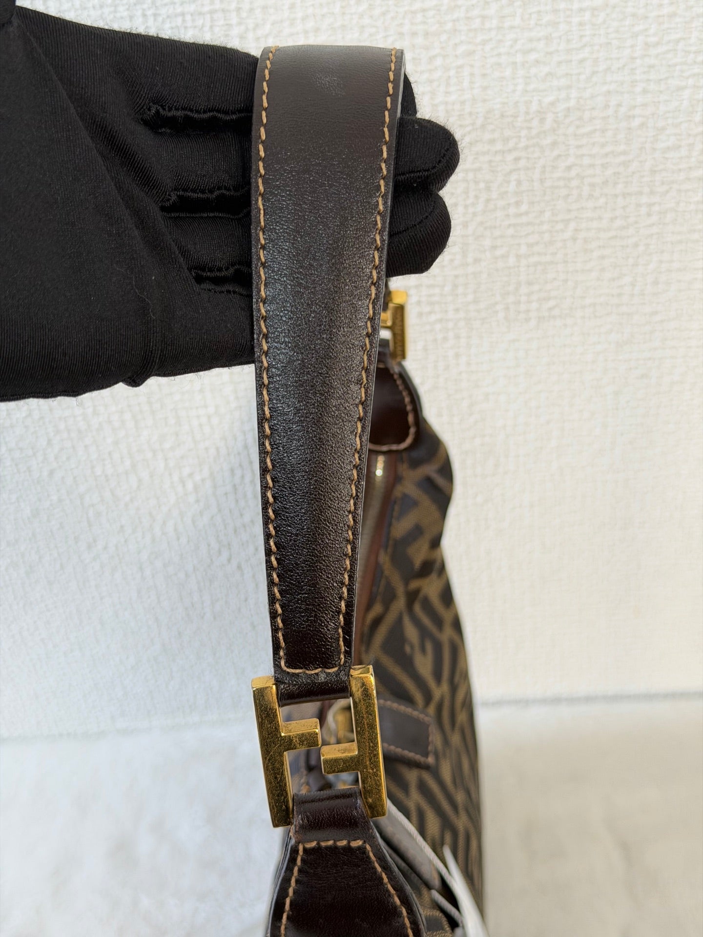 FENDI Zucca V-shape Handbag