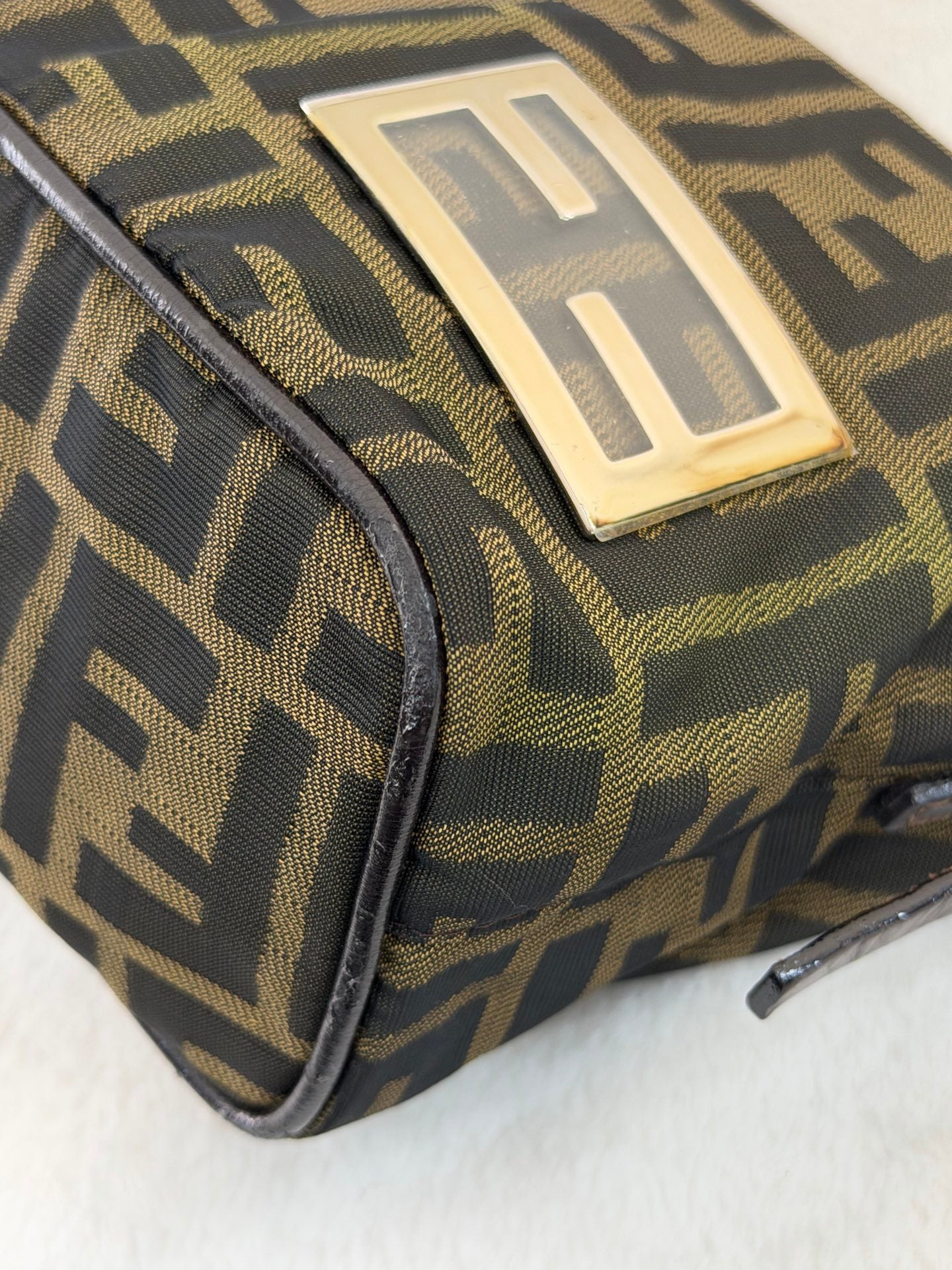 FENDI Zucca Baguette Handbag