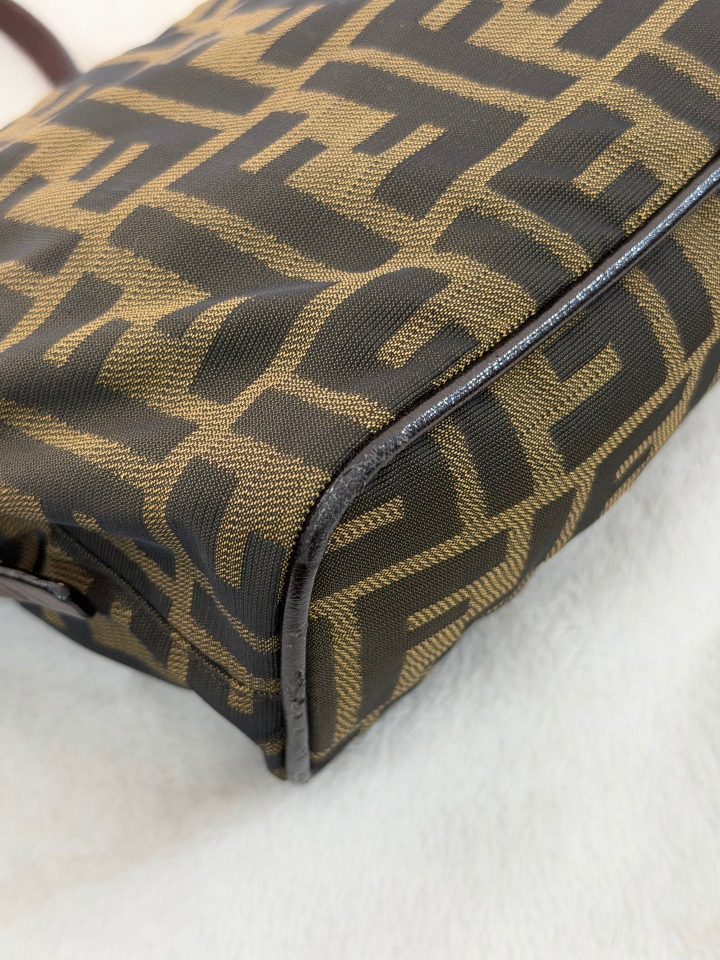 FENDI Zucca Baguette Handbag