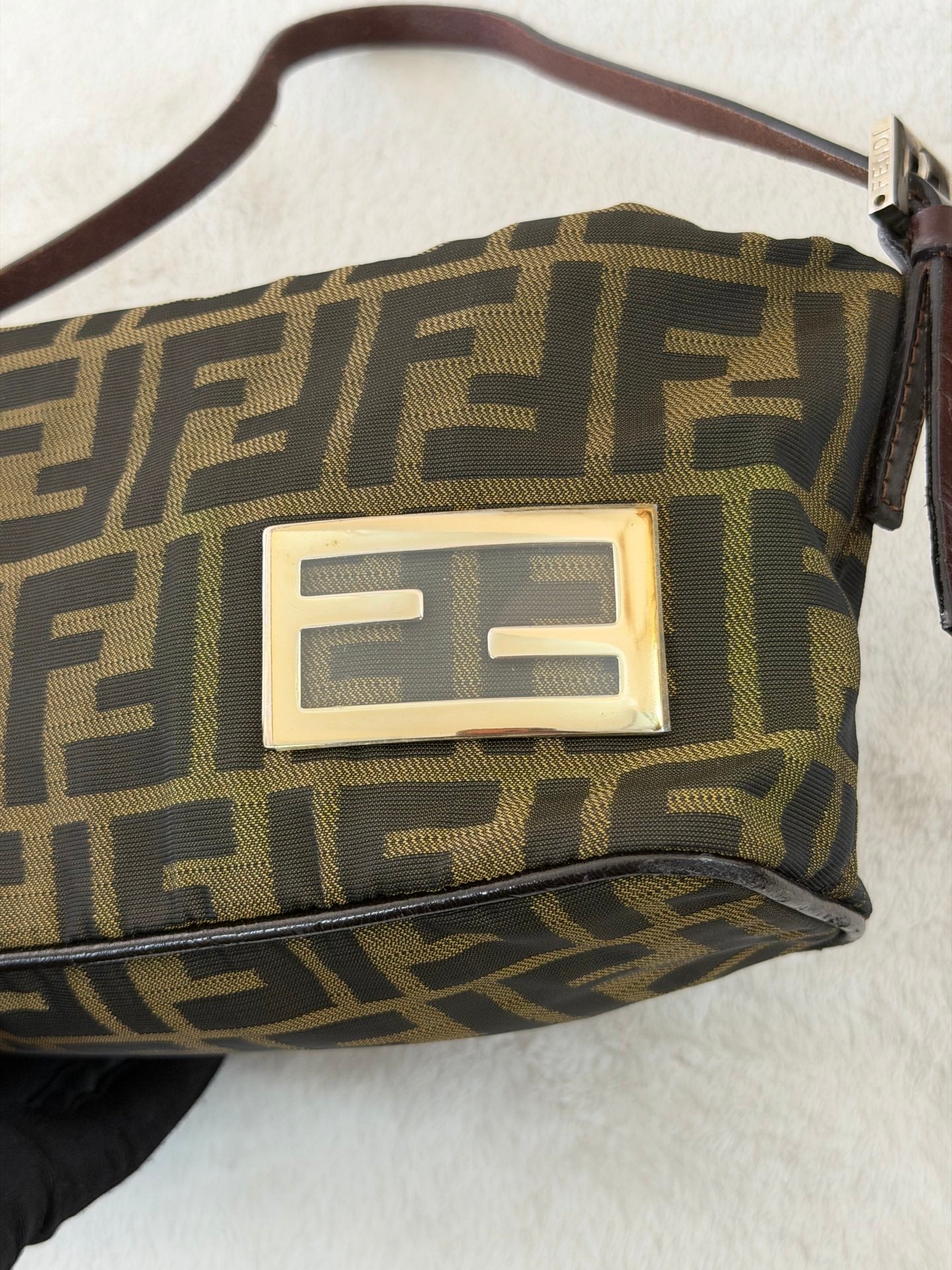 FENDI Zucca Baguette Handbag
