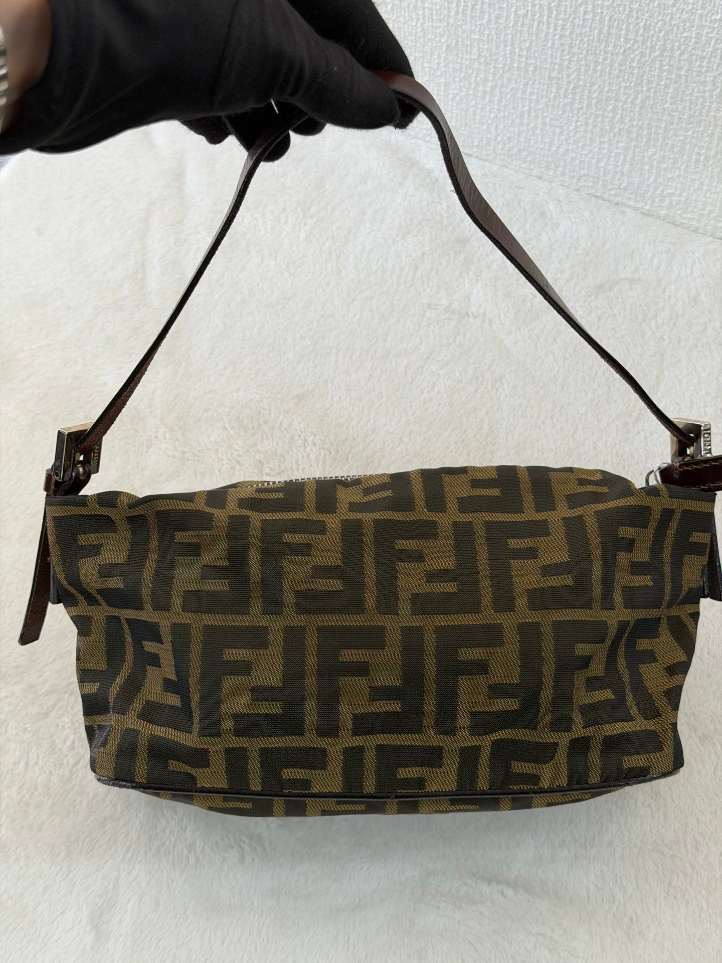 FENDI Zucca Baguette Handbag