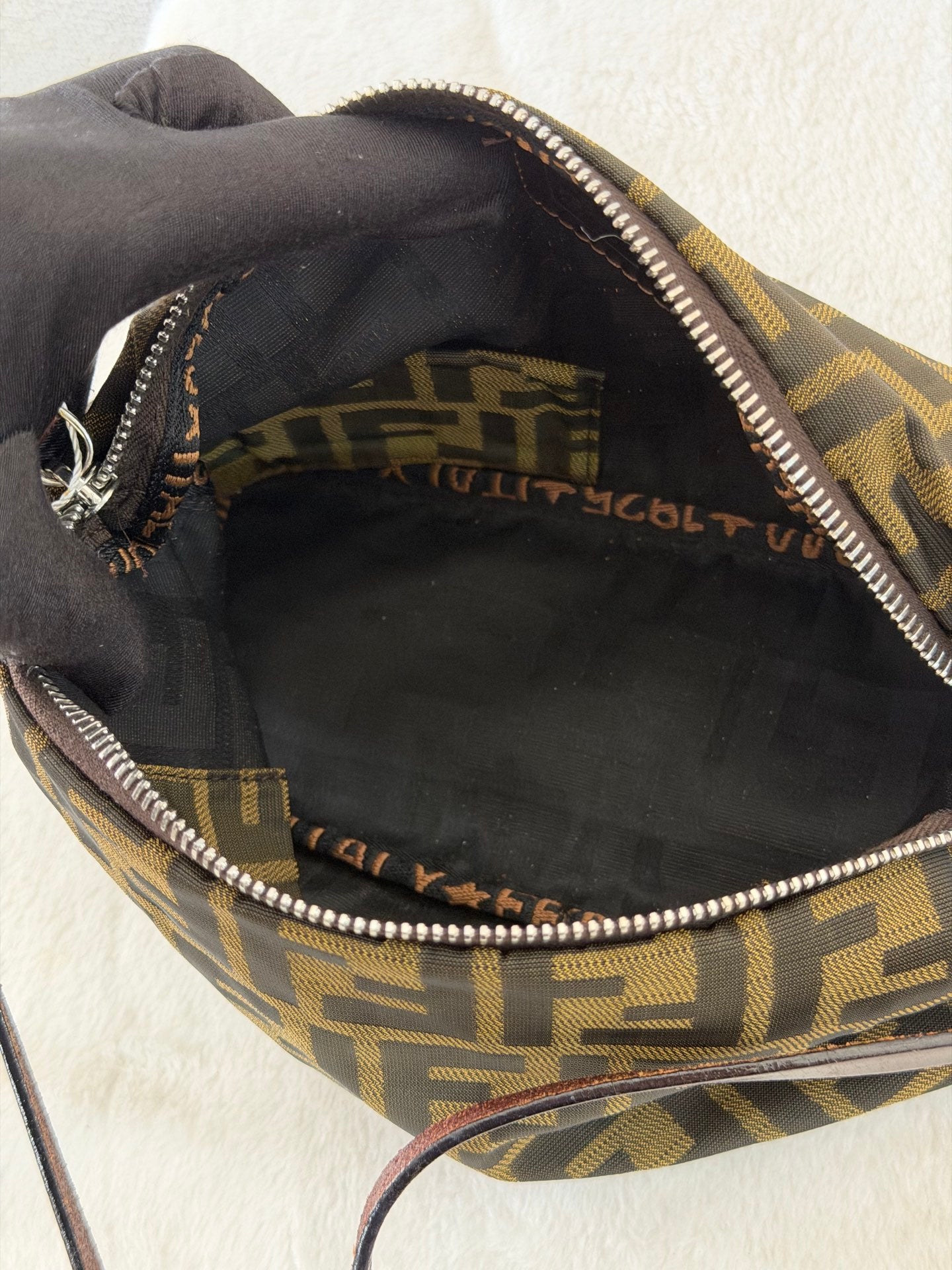 FENDI Zucca Baguette Handbag