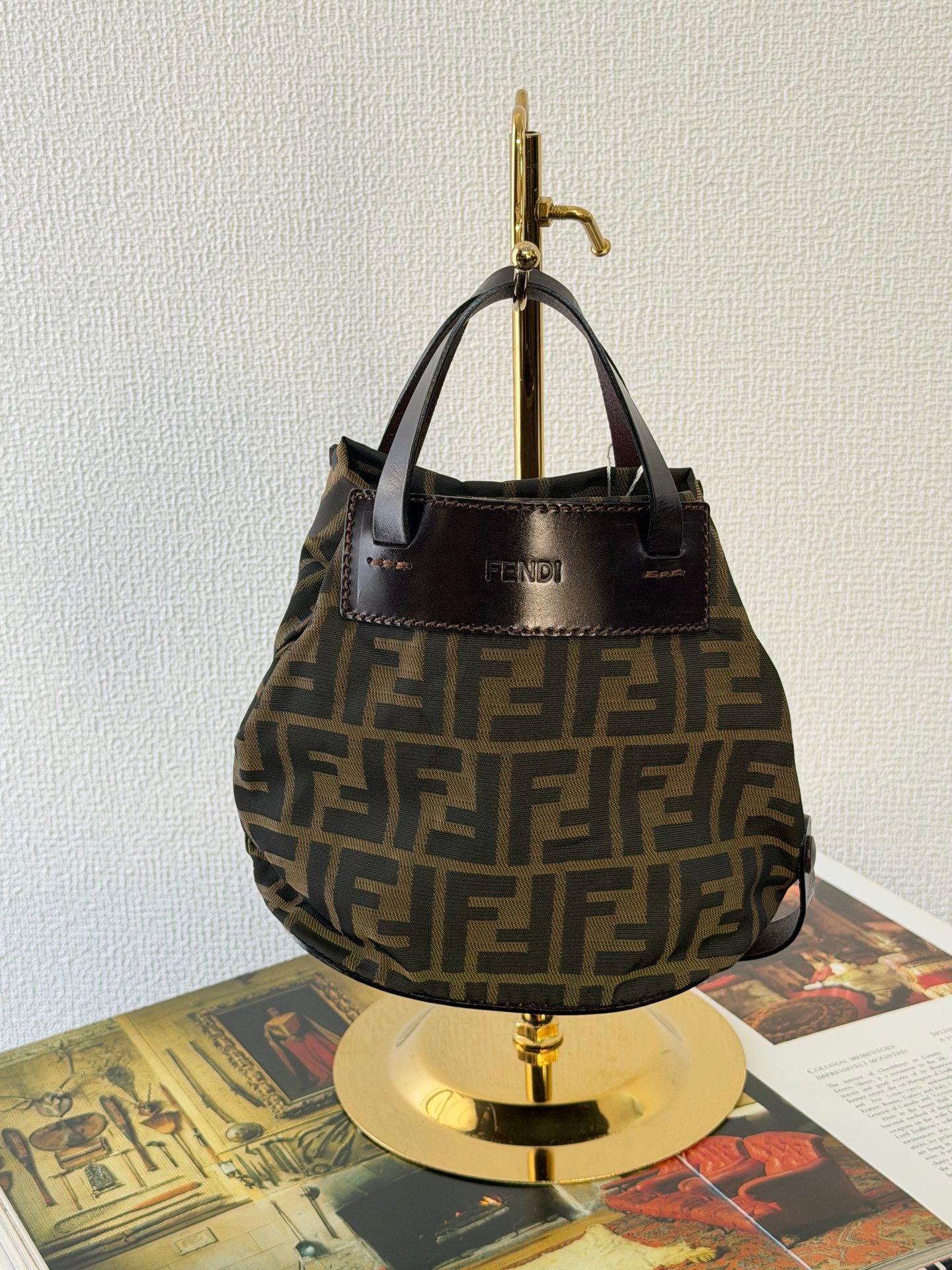 FENDI Zucca Genuine-handle Handbag