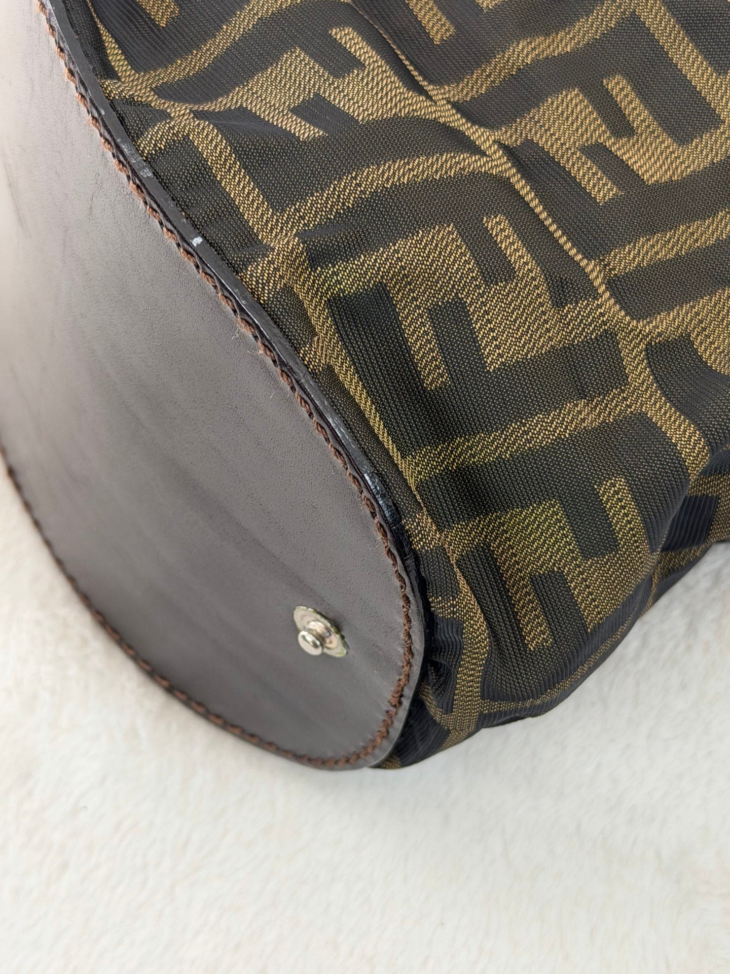 FENDI Zucca Genuine-handle Handbag