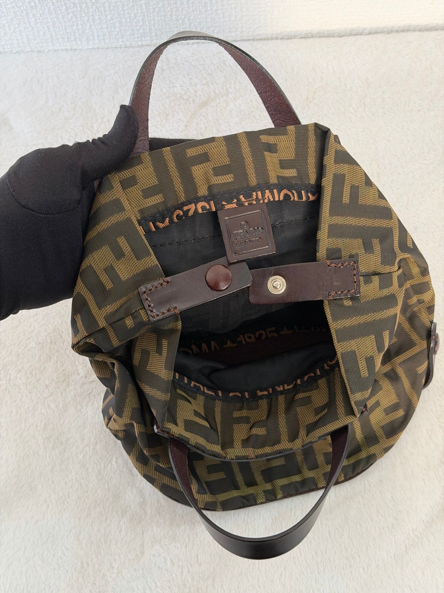 FENDI Zucca Genuine-handle Handbag